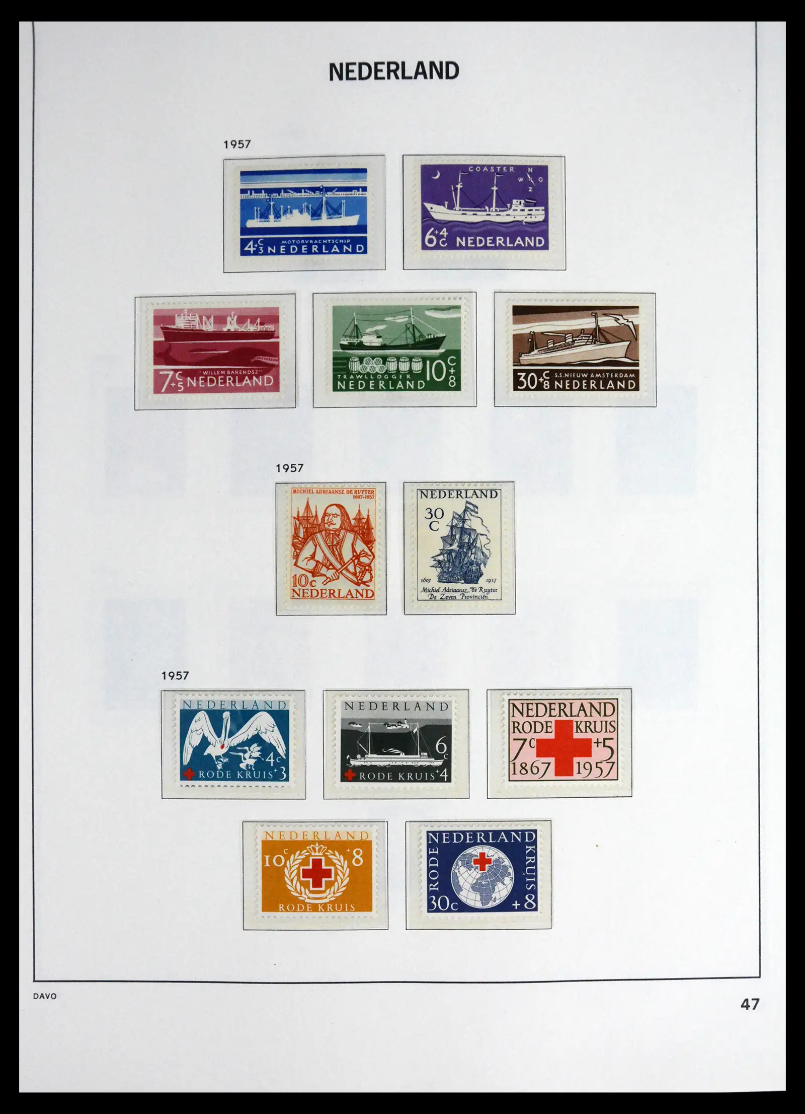 41590 0047 - Postzegelverzameling 41590 Nederland compleet 1852-1977.