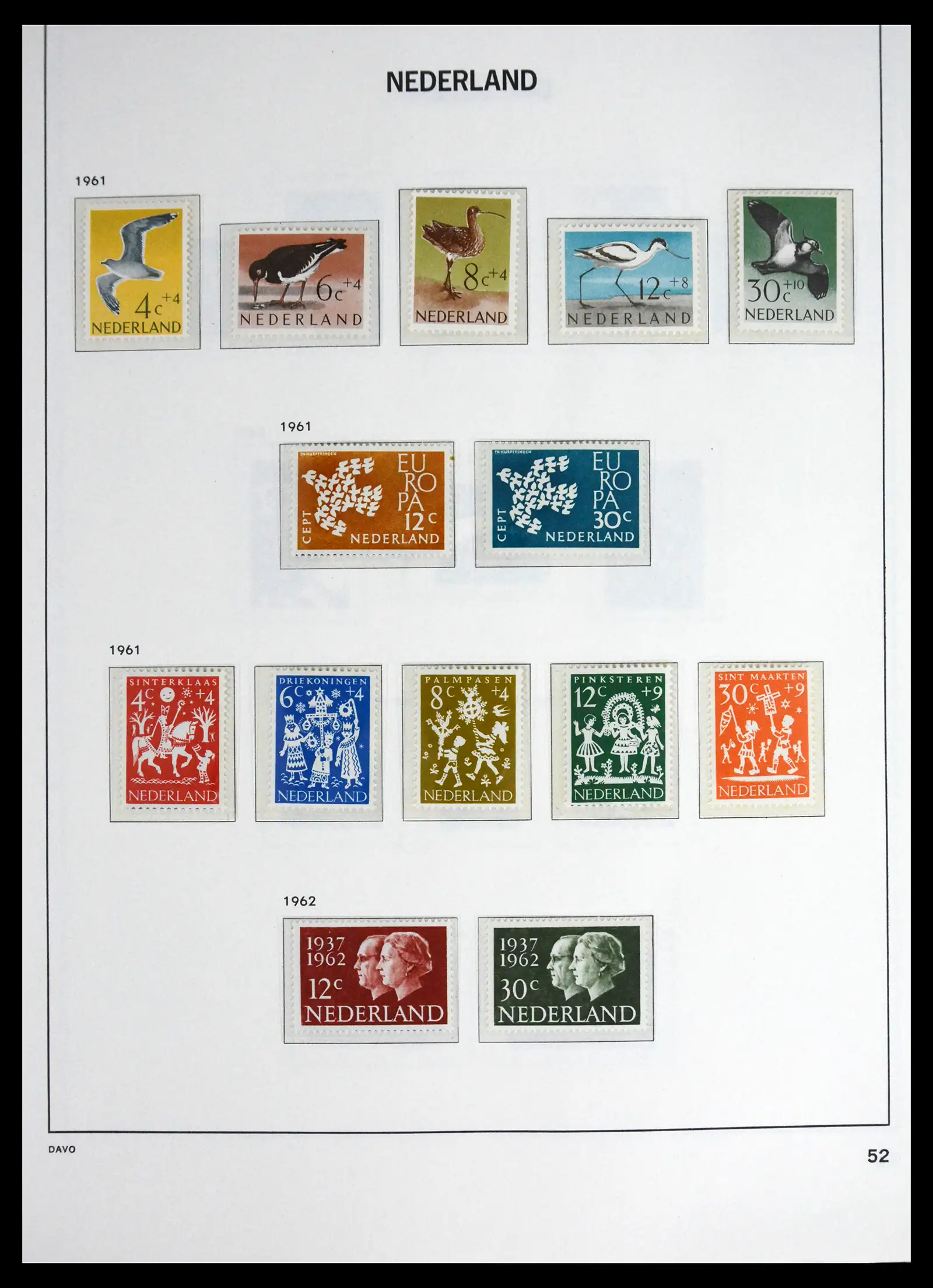 41590 0052 - Postzegelverzameling 41590 Nederland compleet 1852-1977.