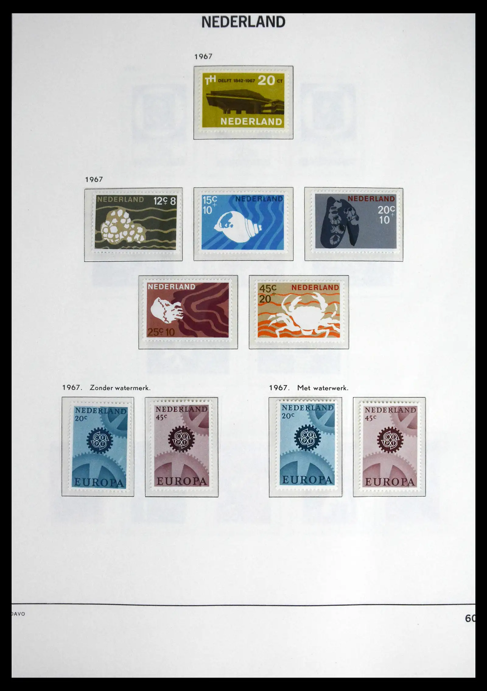 41590 0060 - Postzegelverzameling 41590 Nederland compleet 1852-1977.