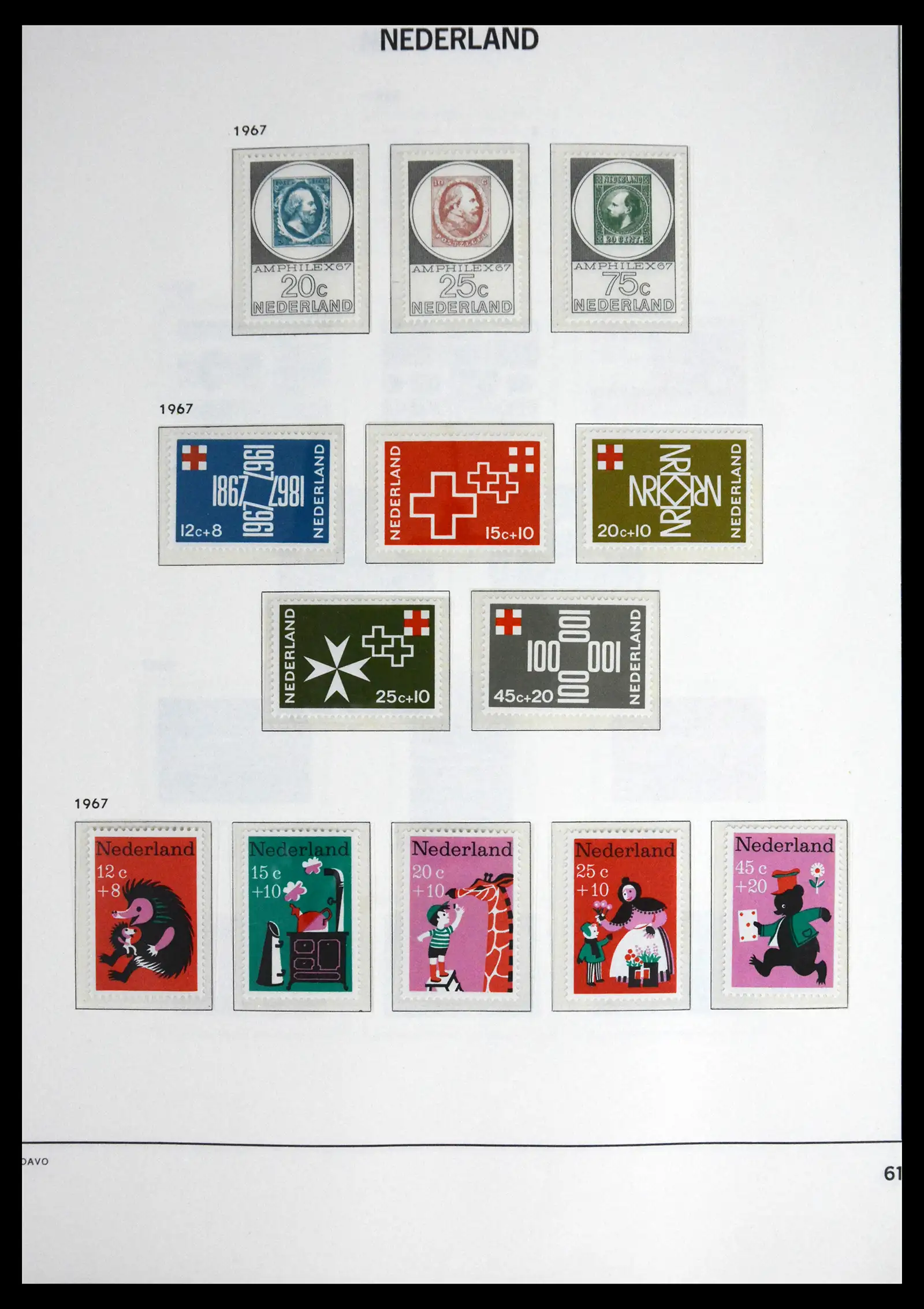 41590 0061 - Postzegelverzameling 41590 Nederland compleet 1852-1977.