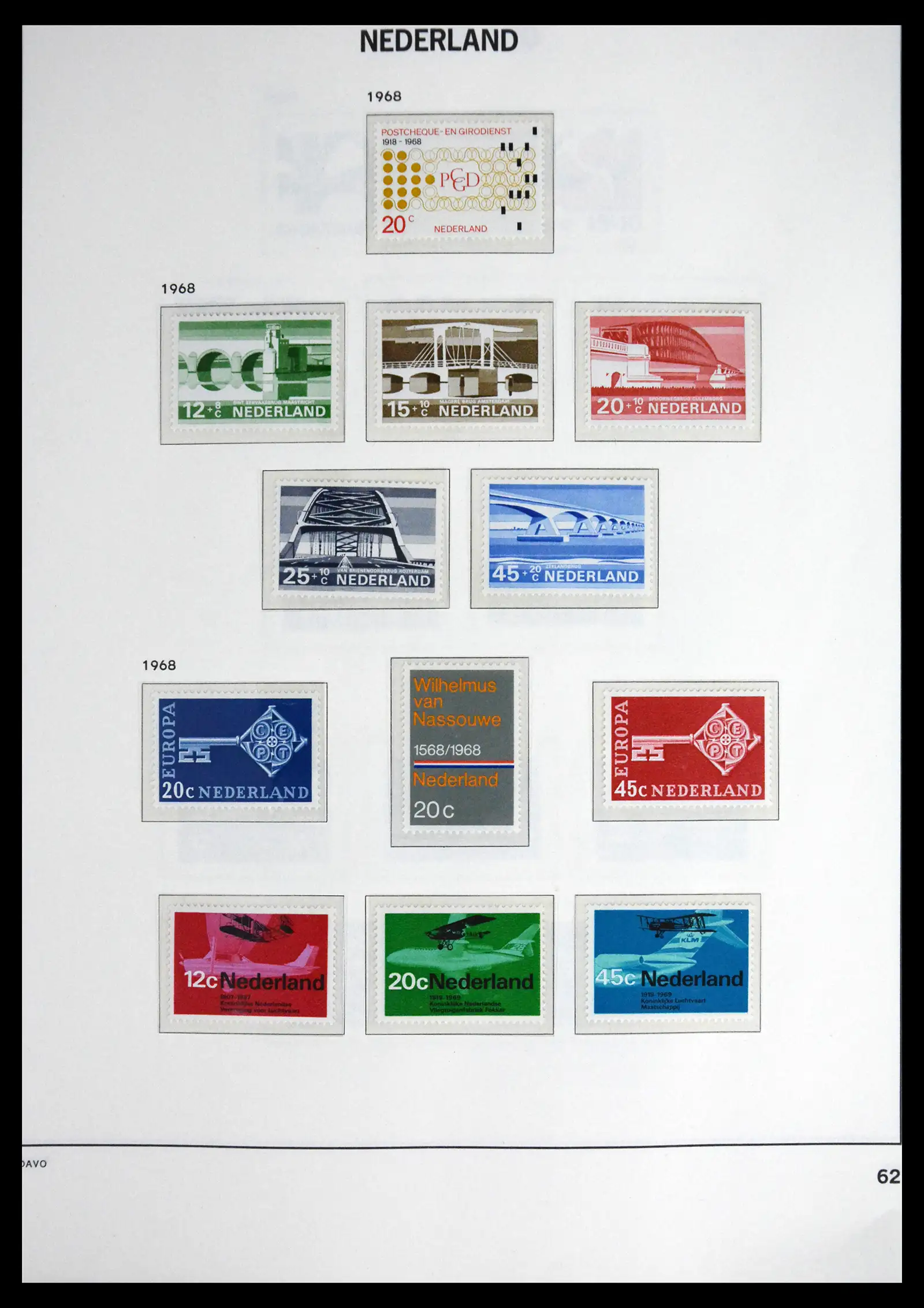 41590 0062 - Postzegelverzameling 41590 Nederland compleet 1852-1977.