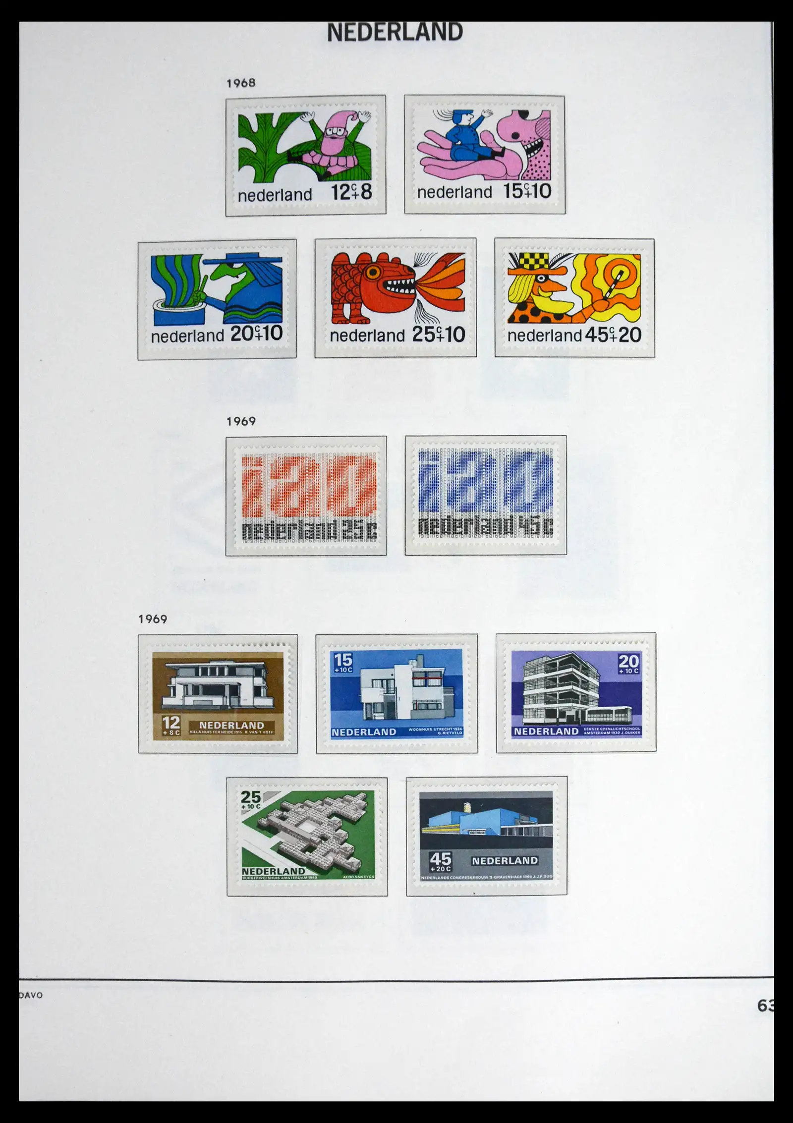 41590 0063 - Postzegelverzameling 41590 Nederland compleet 1852-1977.