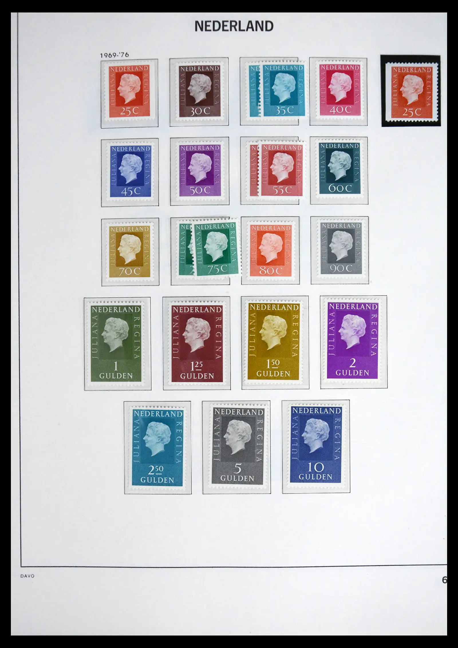 41590 0065 - Postzegelverzameling 41590 Nederland compleet 1852-1977.