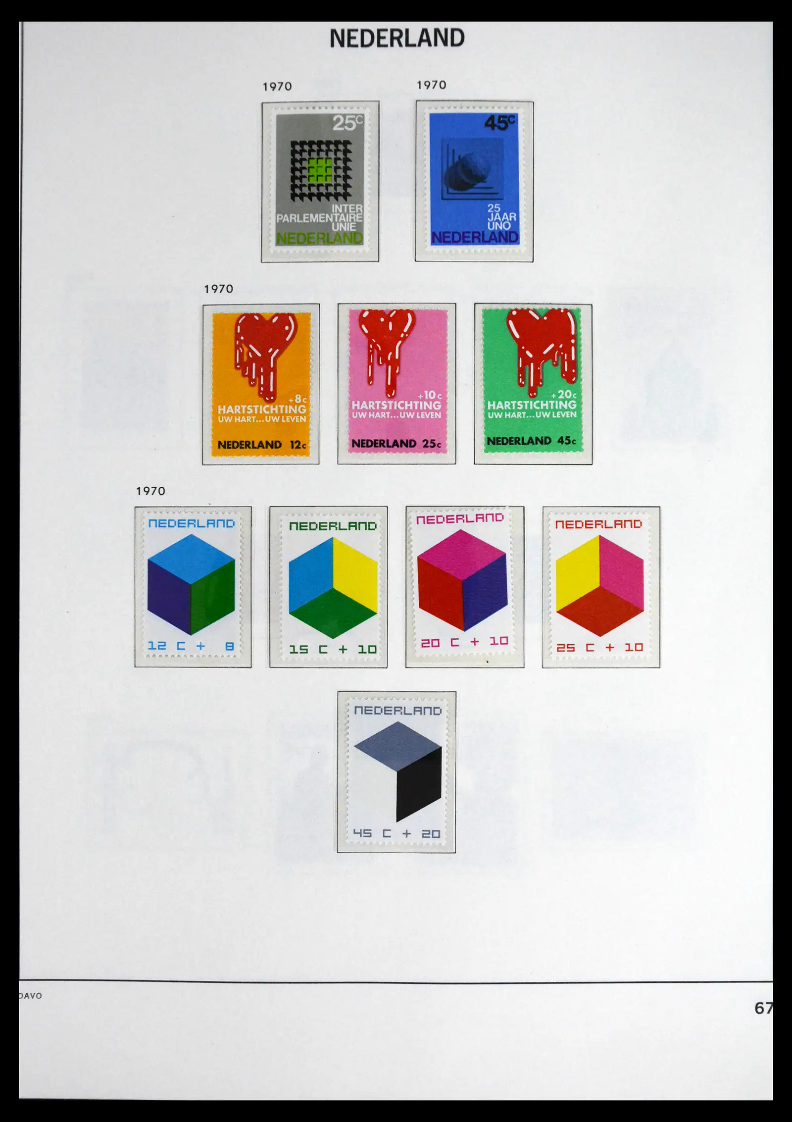 41590 0067 - Postzegelverzameling 41590 Nederland compleet 1852-1977.