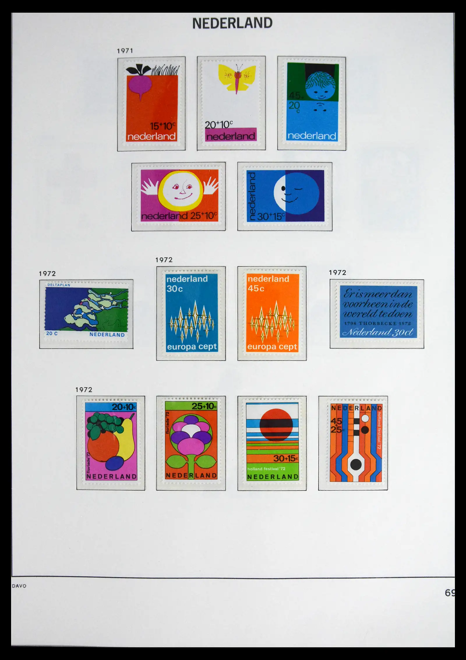 41590 0069 - Postzegelverzameling 41590 Nederland compleet 1852-1977.