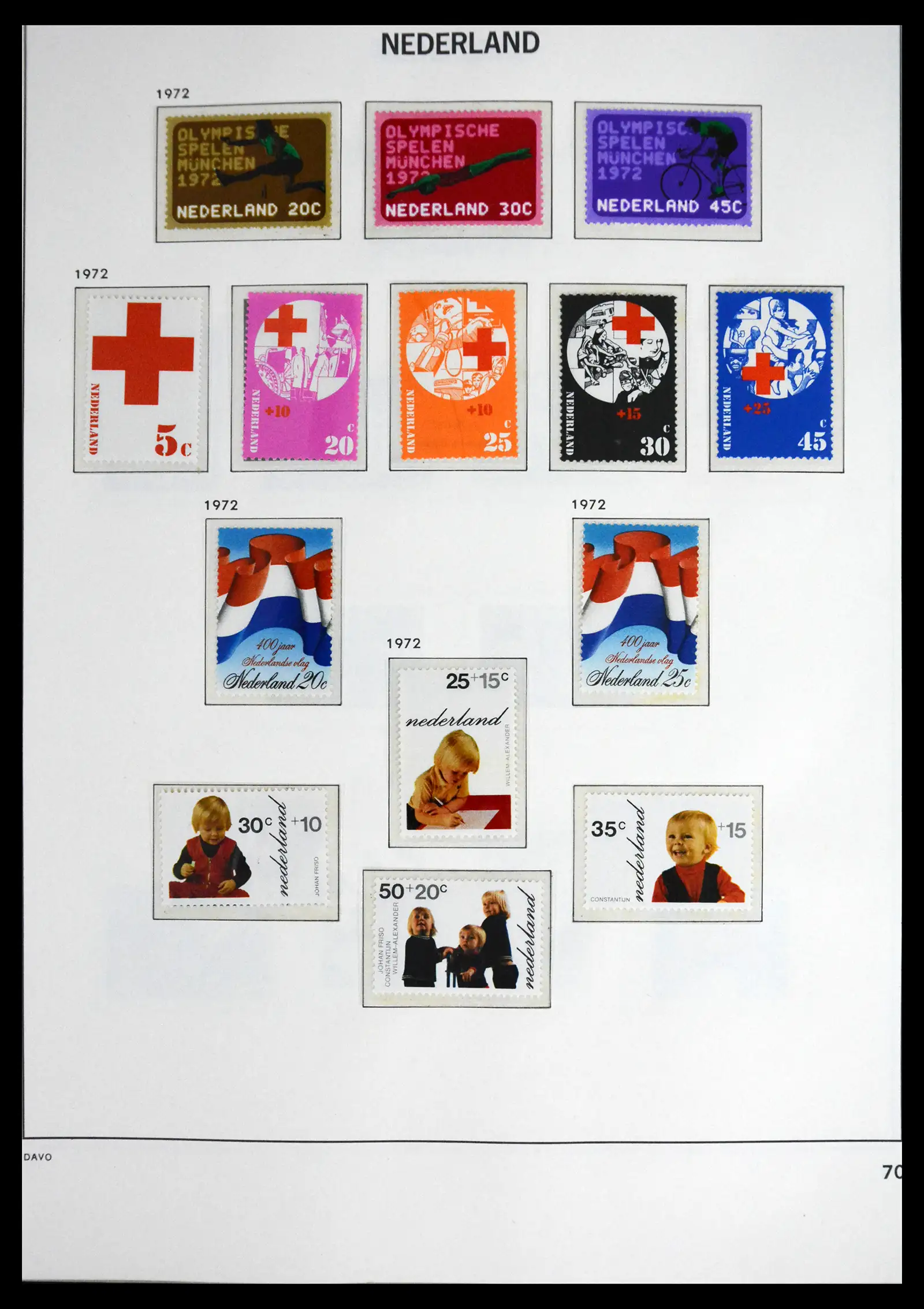 41590 0070 - Postzegelverzameling 41590 Nederland compleet 1852-1977.