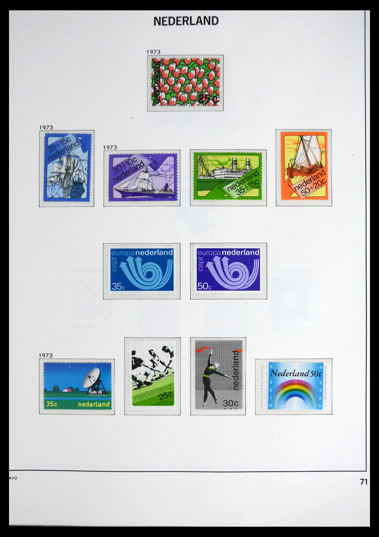 41590 0071 - Postzegelverzameling 41590 Nederland compleet 1852-1977.