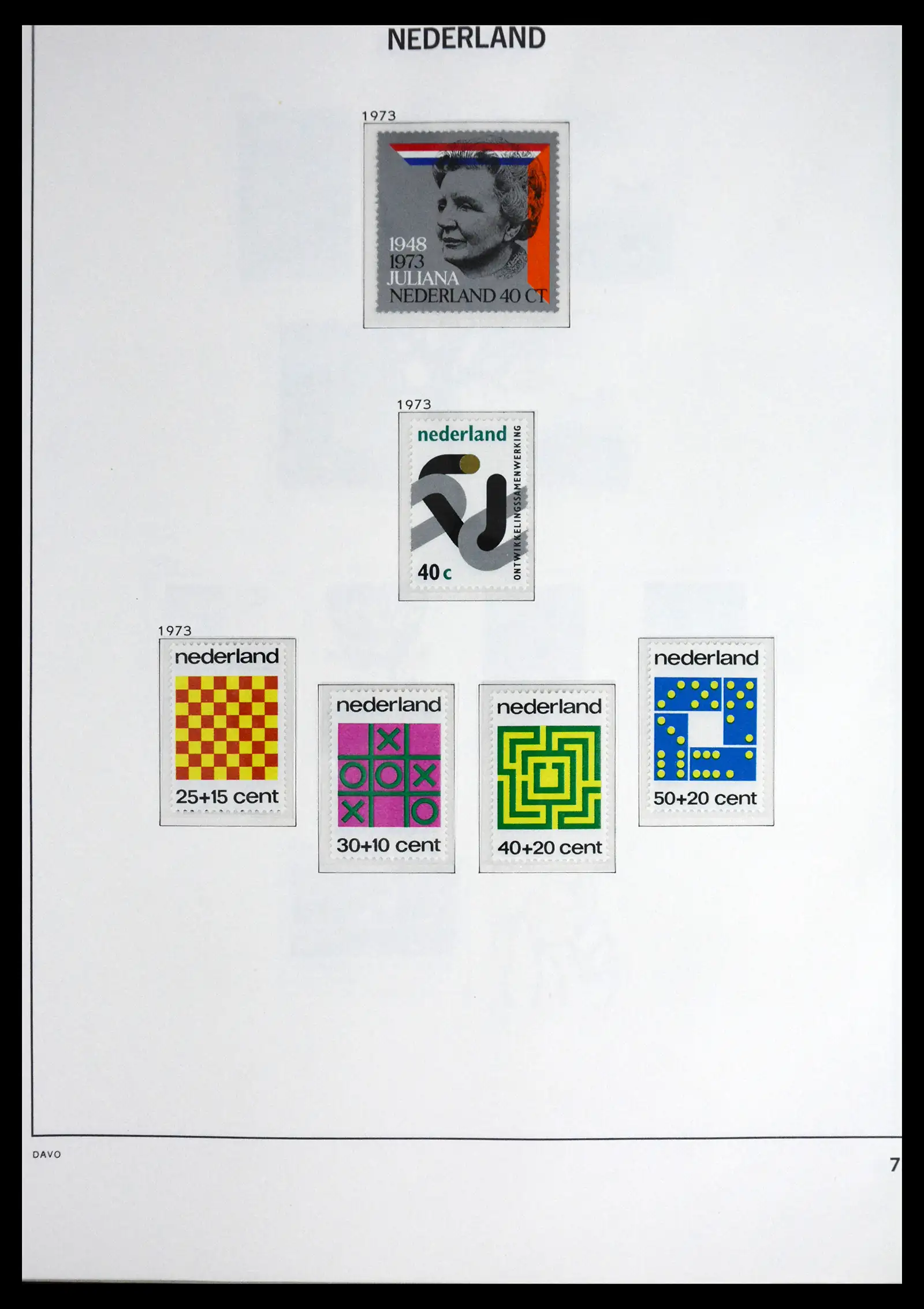 41590 0072 - Postzegelverzameling 41590 Nederland compleet 1852-1977.