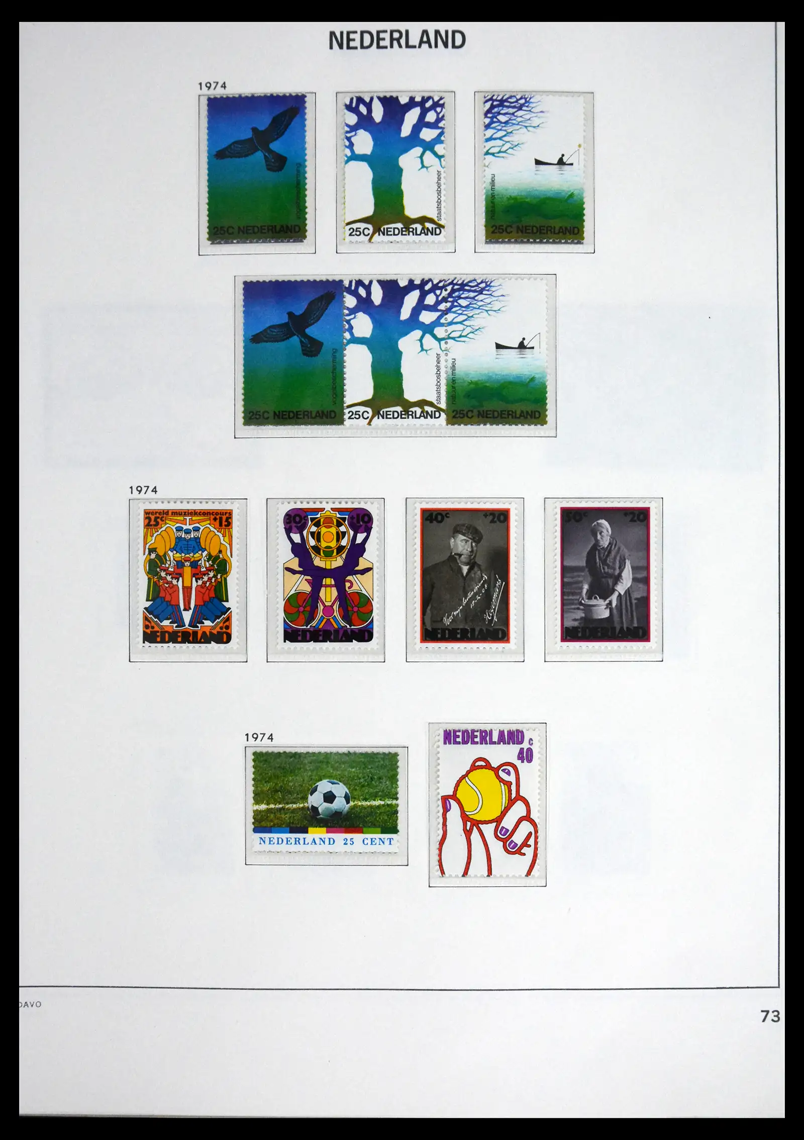 41590 0073 - Postzegelverzameling 41590 Nederland compleet 1852-1977.