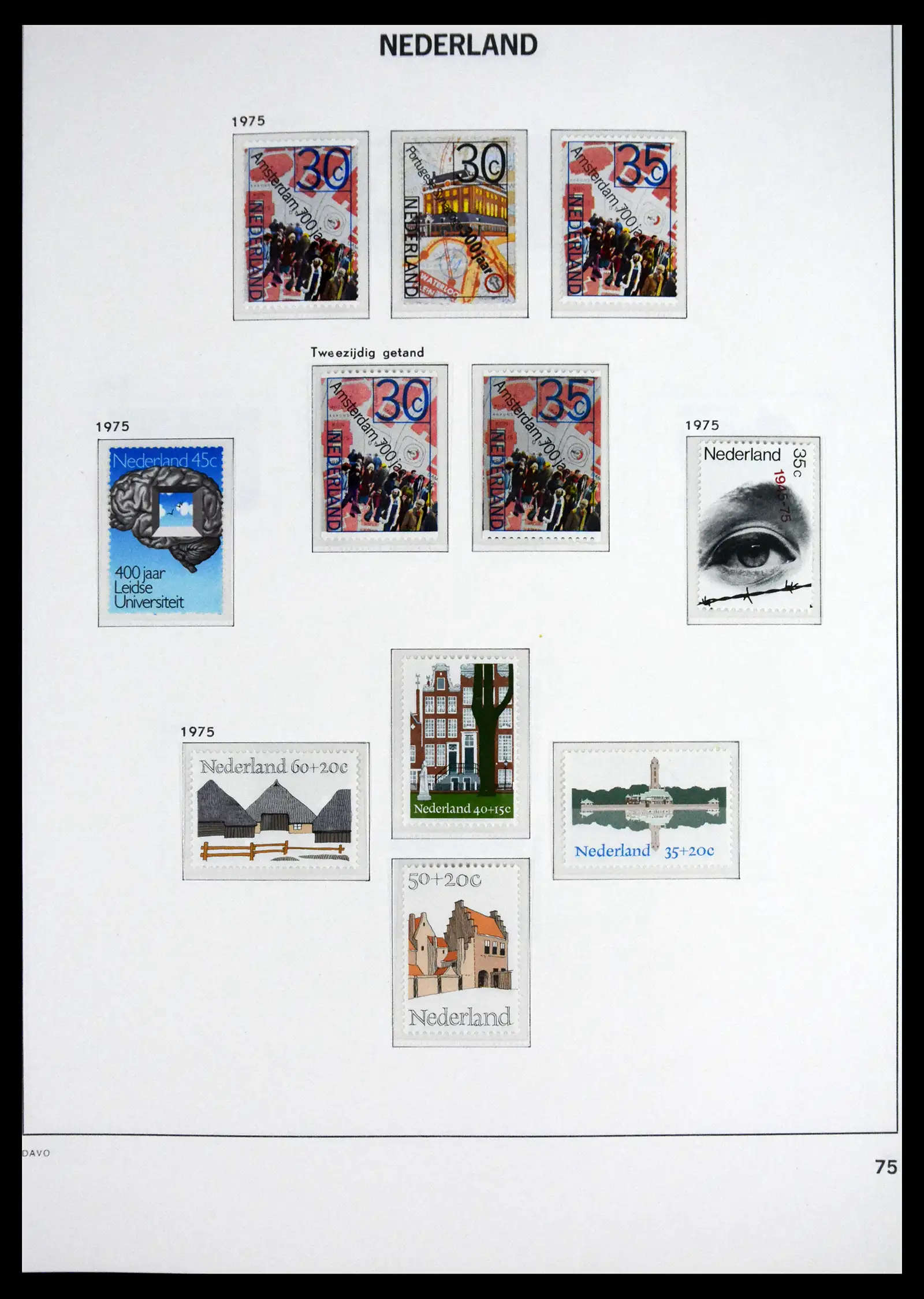 41590 0075 - Postzegelverzameling 41590 Nederland compleet 1852-1977.