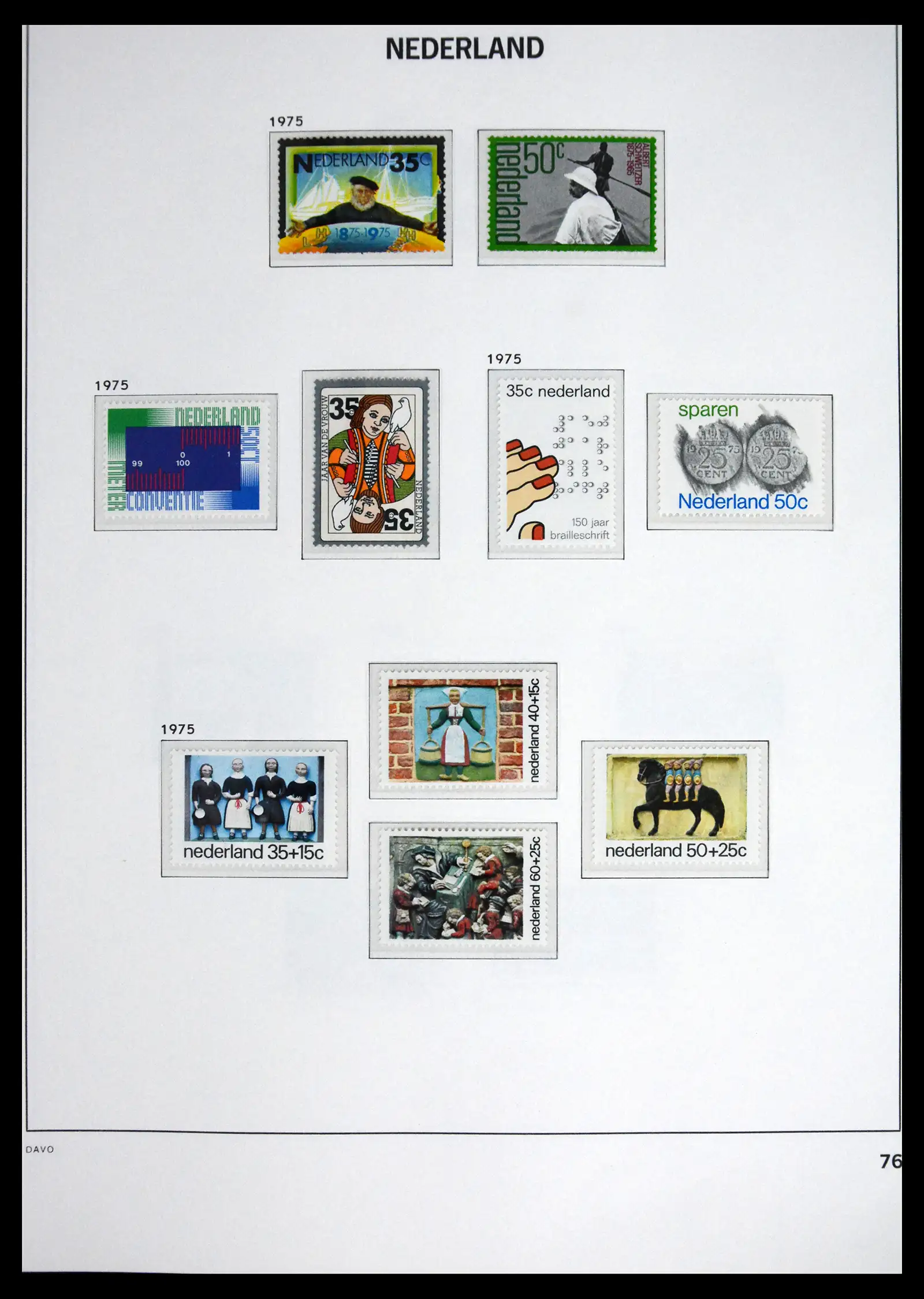 41590 0076 - Postzegelverzameling 41590 Nederland compleet 1852-1977.