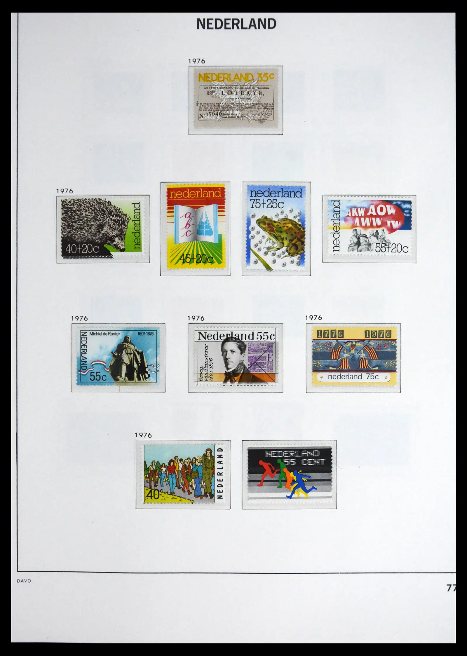 41590 0077 - Postzegelverzameling 41590 Nederland compleet 1852-1977.