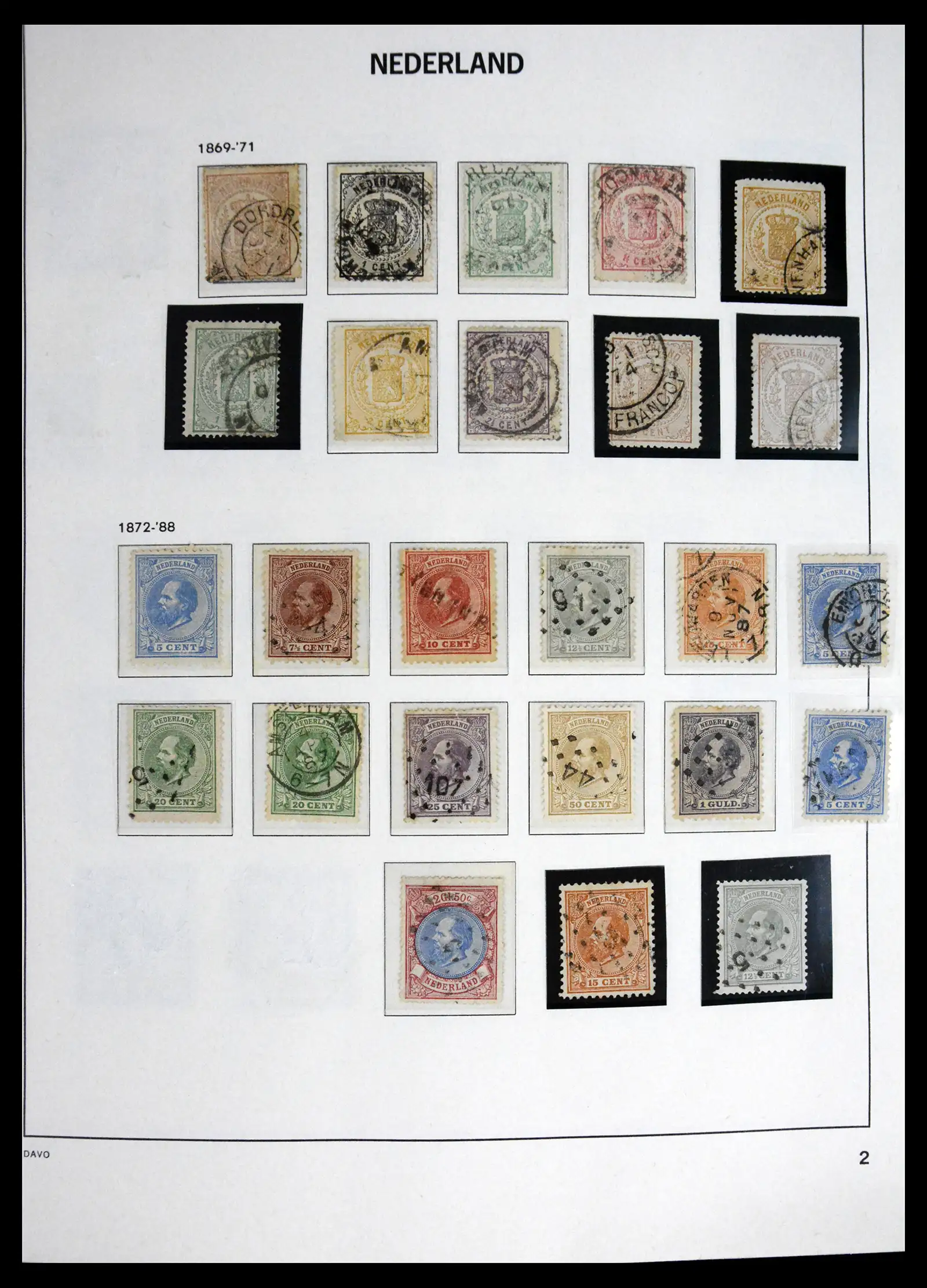 41595 0002 - Postzegelverzameling 41595 Nederland 1852-1977.