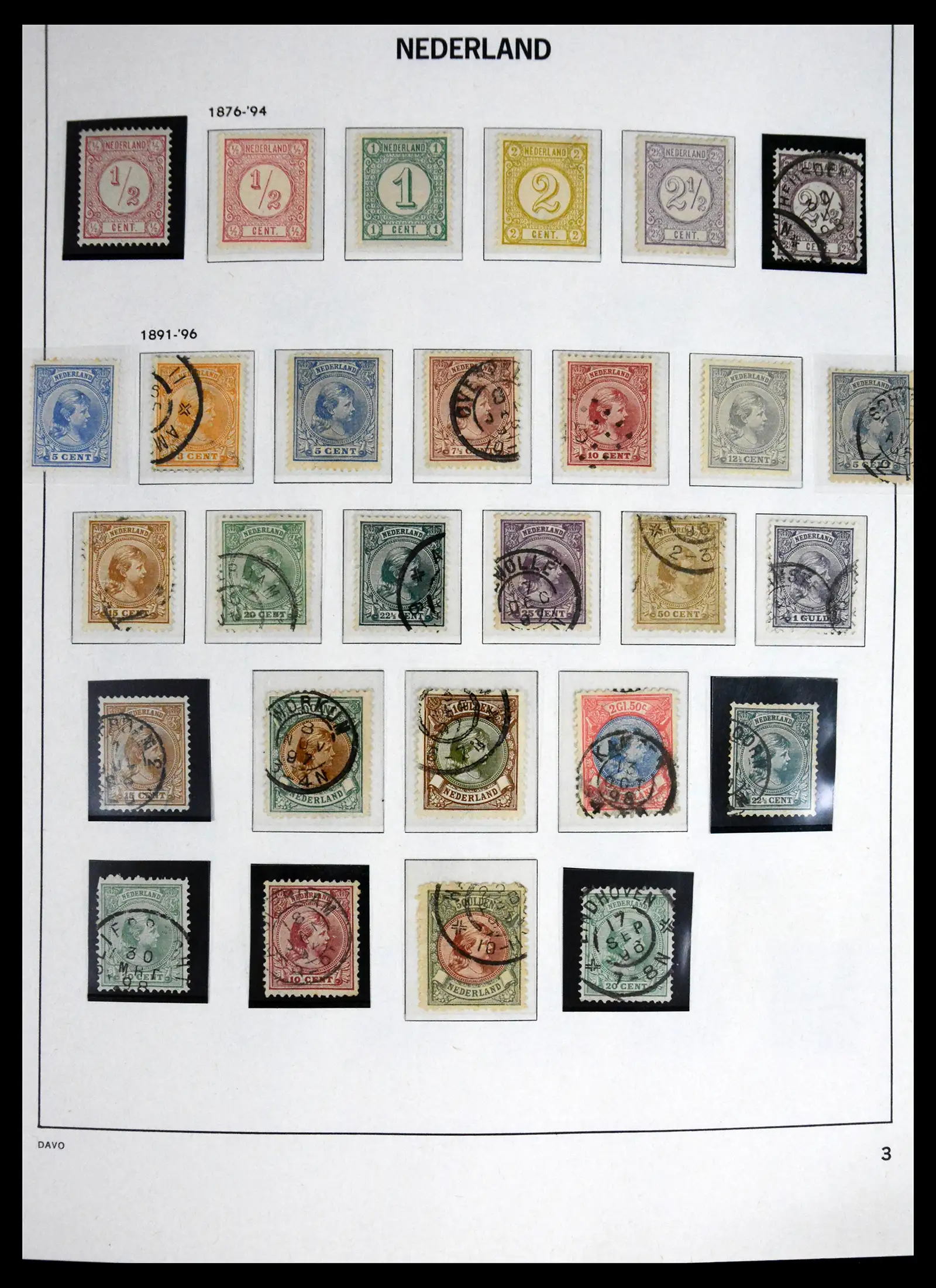 41595 0003 - Postzegelverzameling 41595 Nederland 1852-1977.