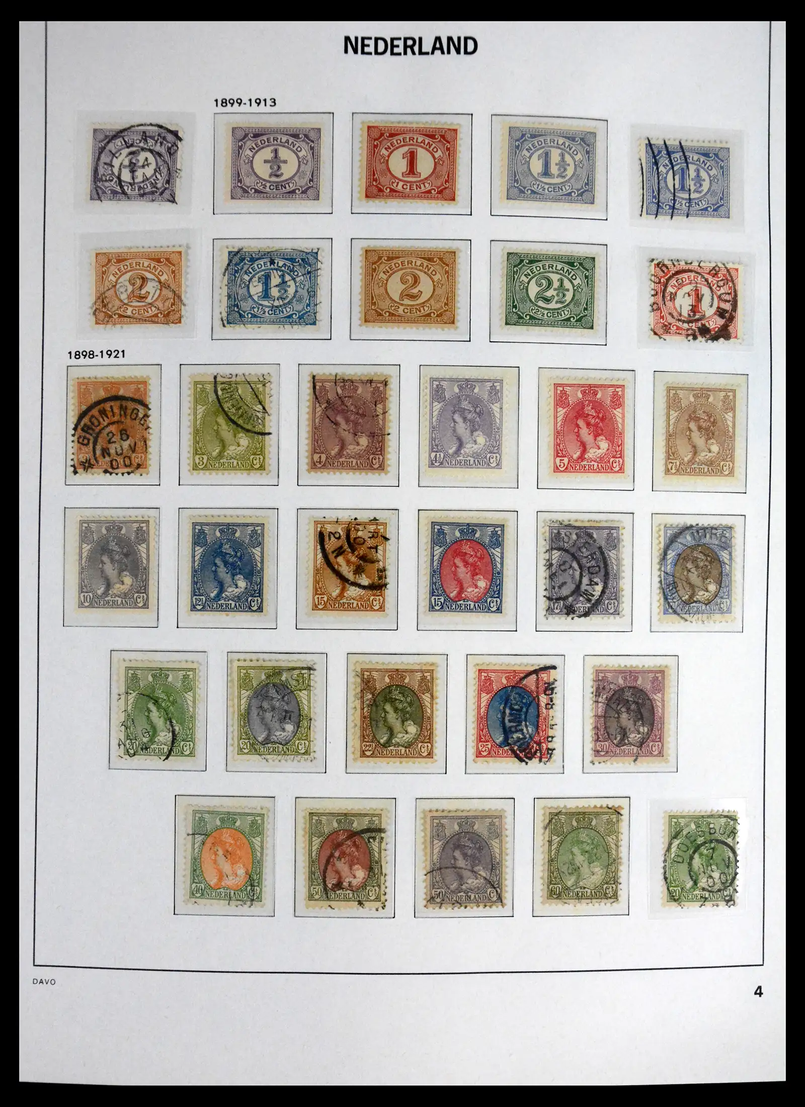 41595 0004 - Postzegelverzameling 41595 Nederland 1852-1977.