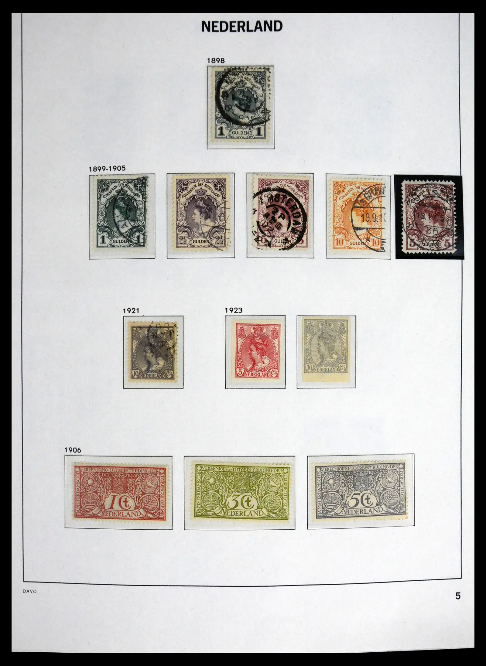 41595 0006 - Postzegelverzameling 41595 Nederland 1852-1977.