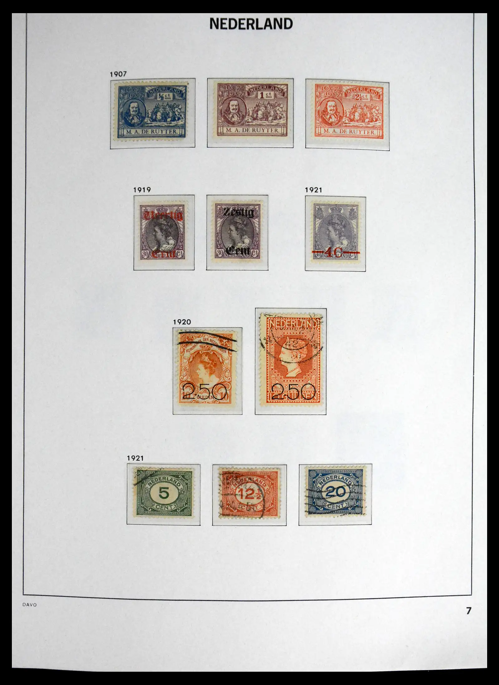 41595 0009 - Postzegelverzameling 41595 Nederland 1852-1977.