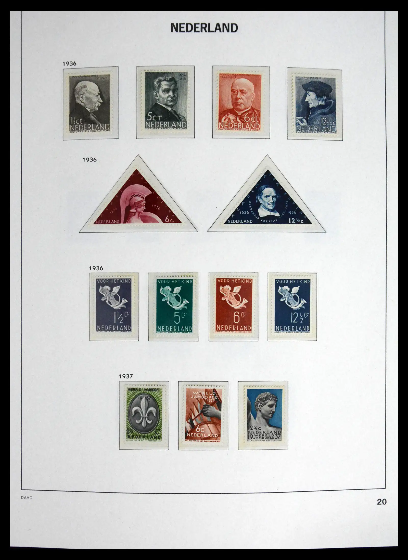 41595 0022 - Postzegelverzameling 41595 Nederland 1852-1977.