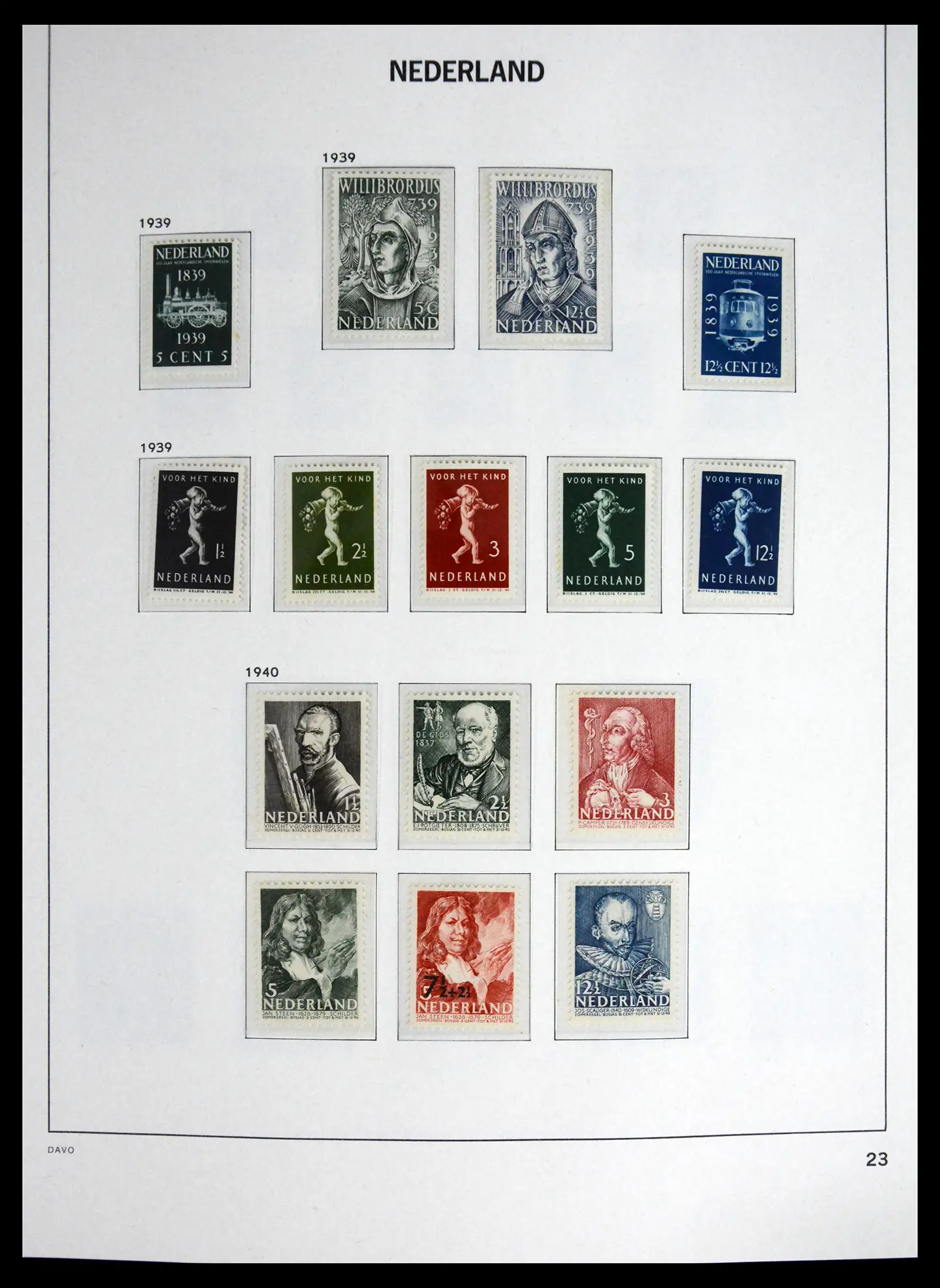 41595 0025 - Postzegelverzameling 41595 Nederland 1852-1977.