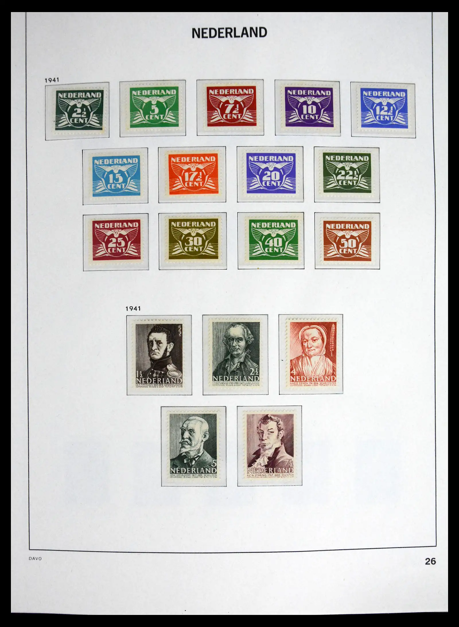 41595 0028 - Postzegelverzameling 41595 Nederland 1852-1977.