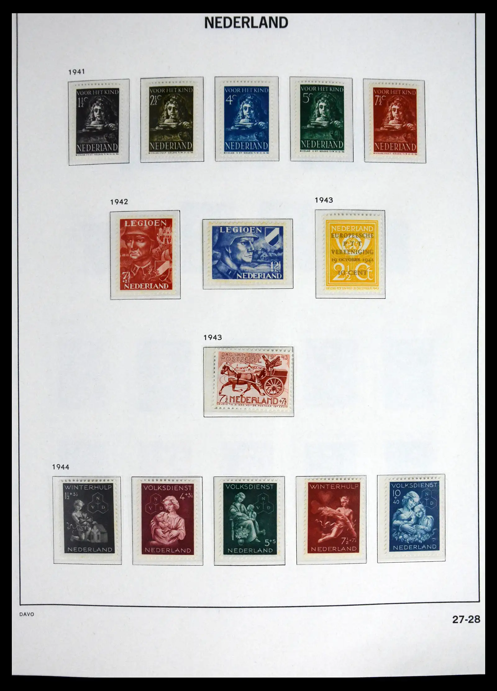 41595 0029 - Postzegelverzameling 41595 Nederland 1852-1977.