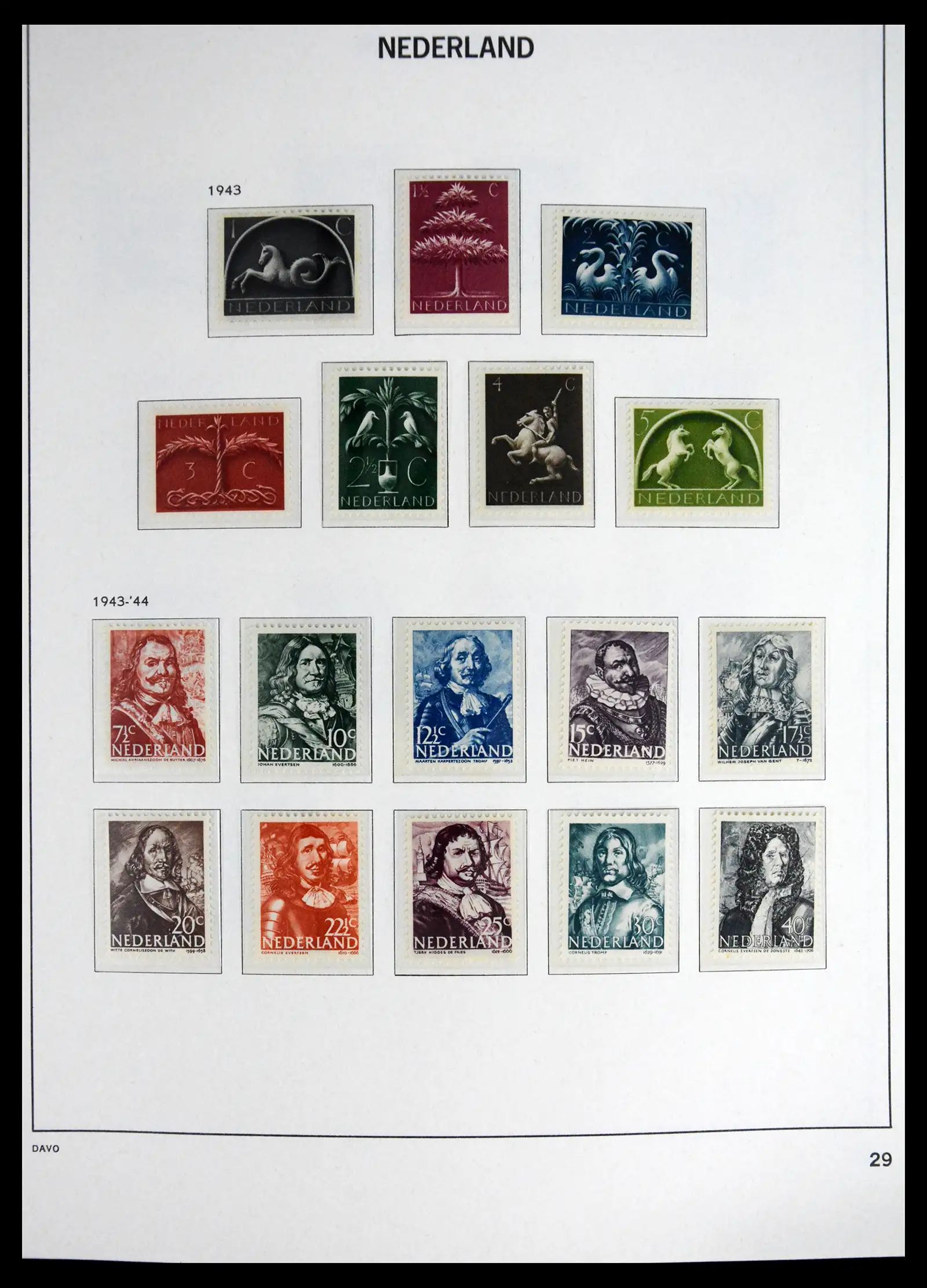 41595 0030 - Postzegelverzameling 41595 Nederland 1852-1977.