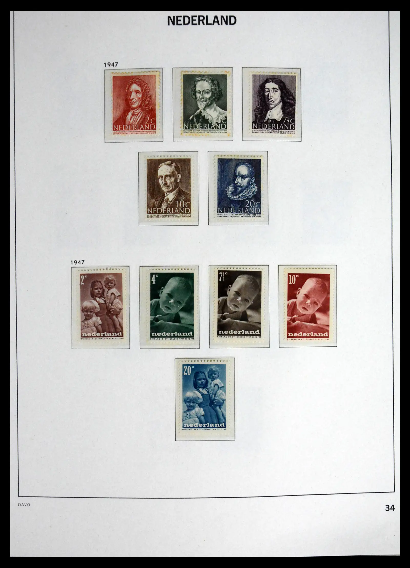 41595 0035 - Postzegelverzameling 41595 Nederland 1852-1977.