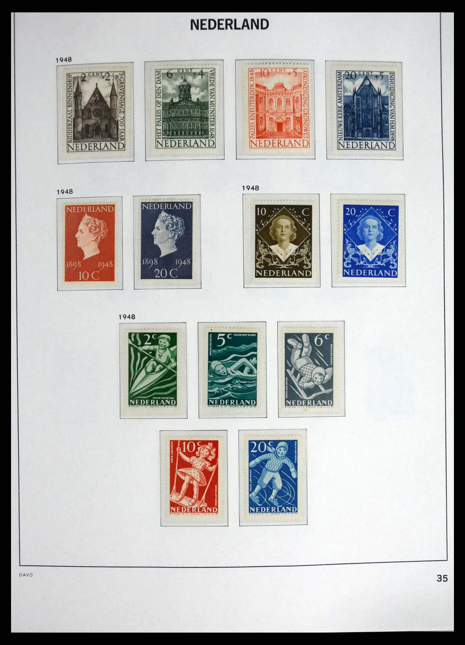 41595 0036 - Postzegelverzameling 41595 Nederland 1852-1977.