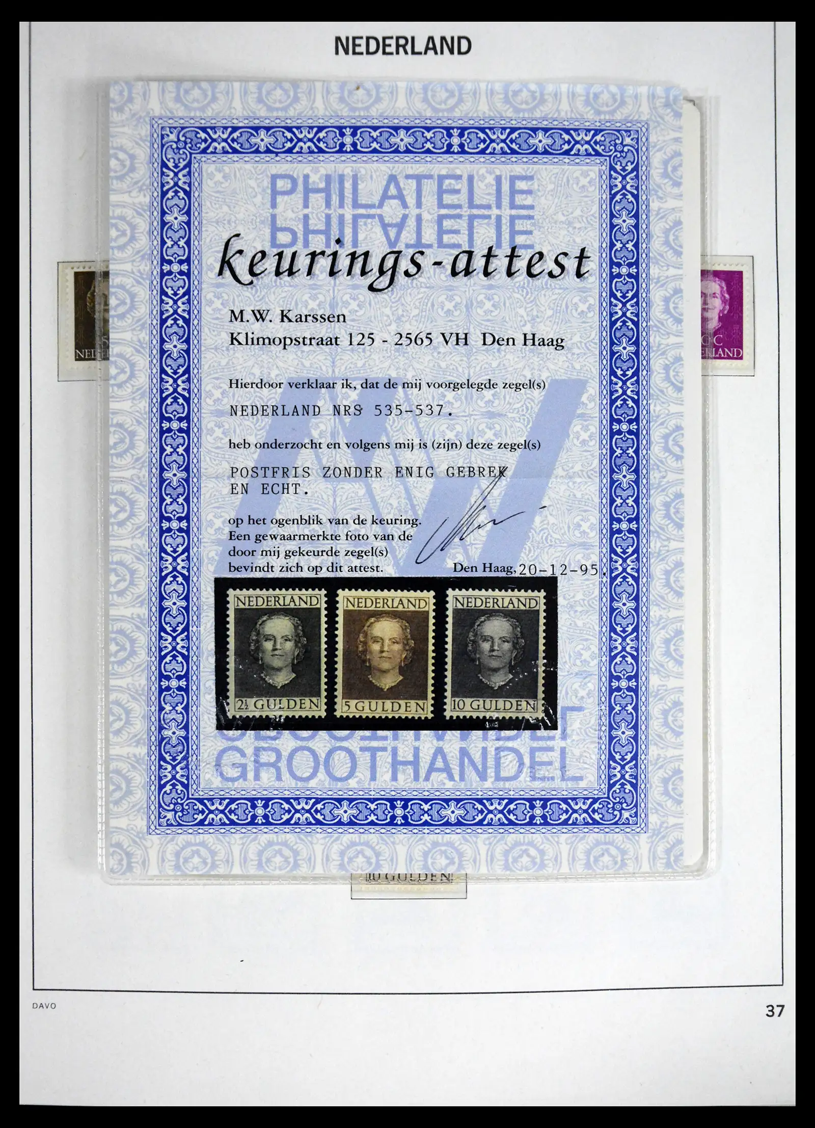 41595 0038 - Postzegelverzameling 41595 Nederland 1852-1977.