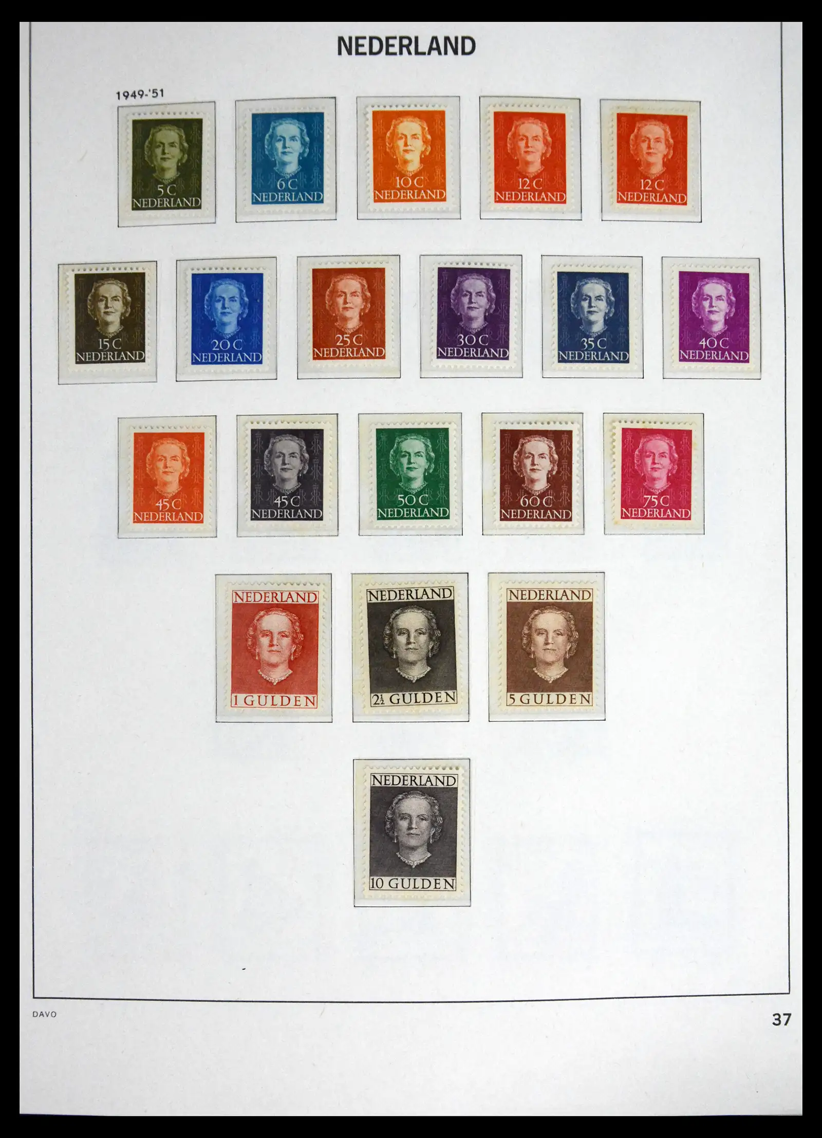 41595 0039 - Postzegelverzameling 41595 Nederland 1852-1977.