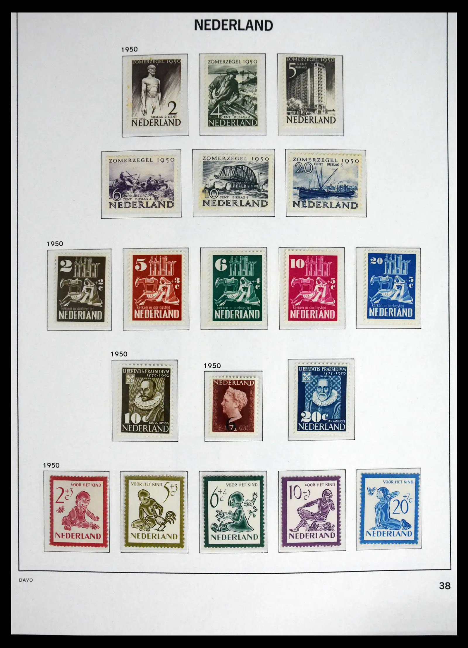 41595 0040 - Postzegelverzameling 41595 Nederland 1852-1977.