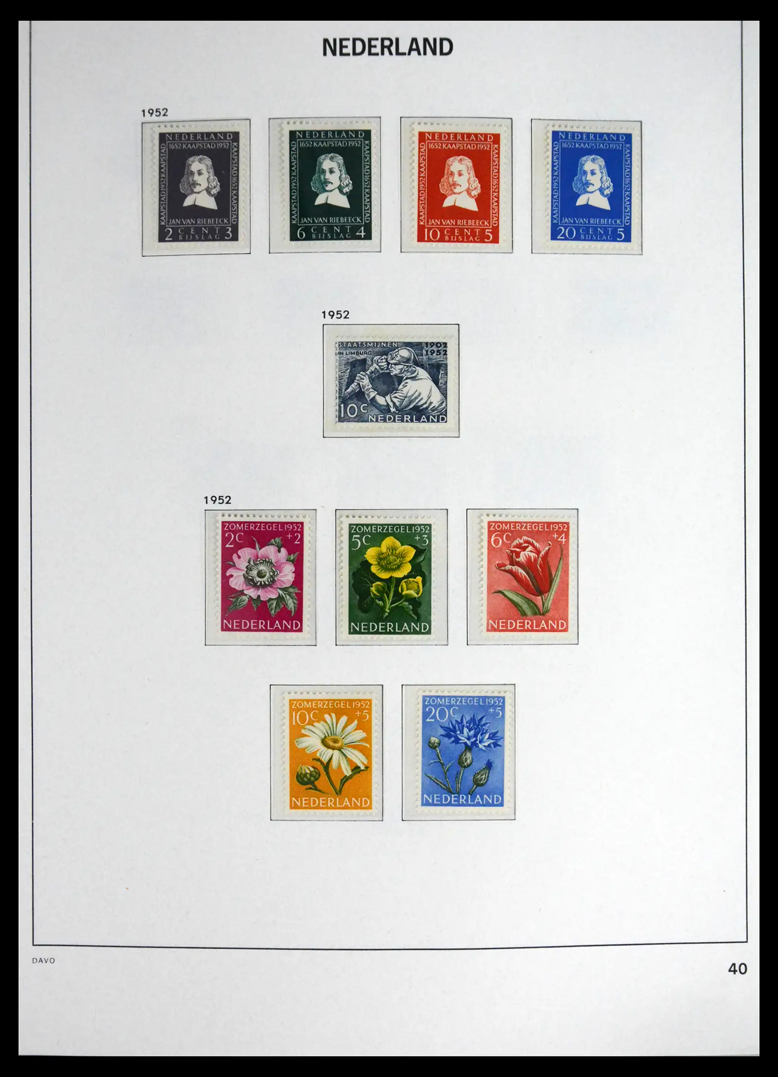 41595 0042 - Postzegelverzameling 41595 Nederland 1852-1977.