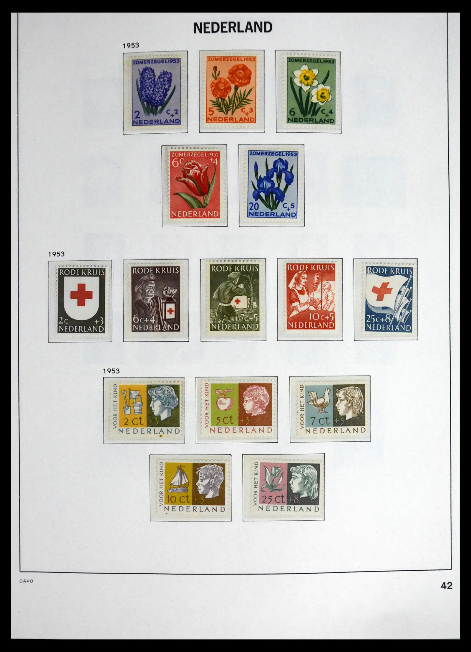 41595 0044 - Postzegelverzameling 41595 Nederland 1852-1977.