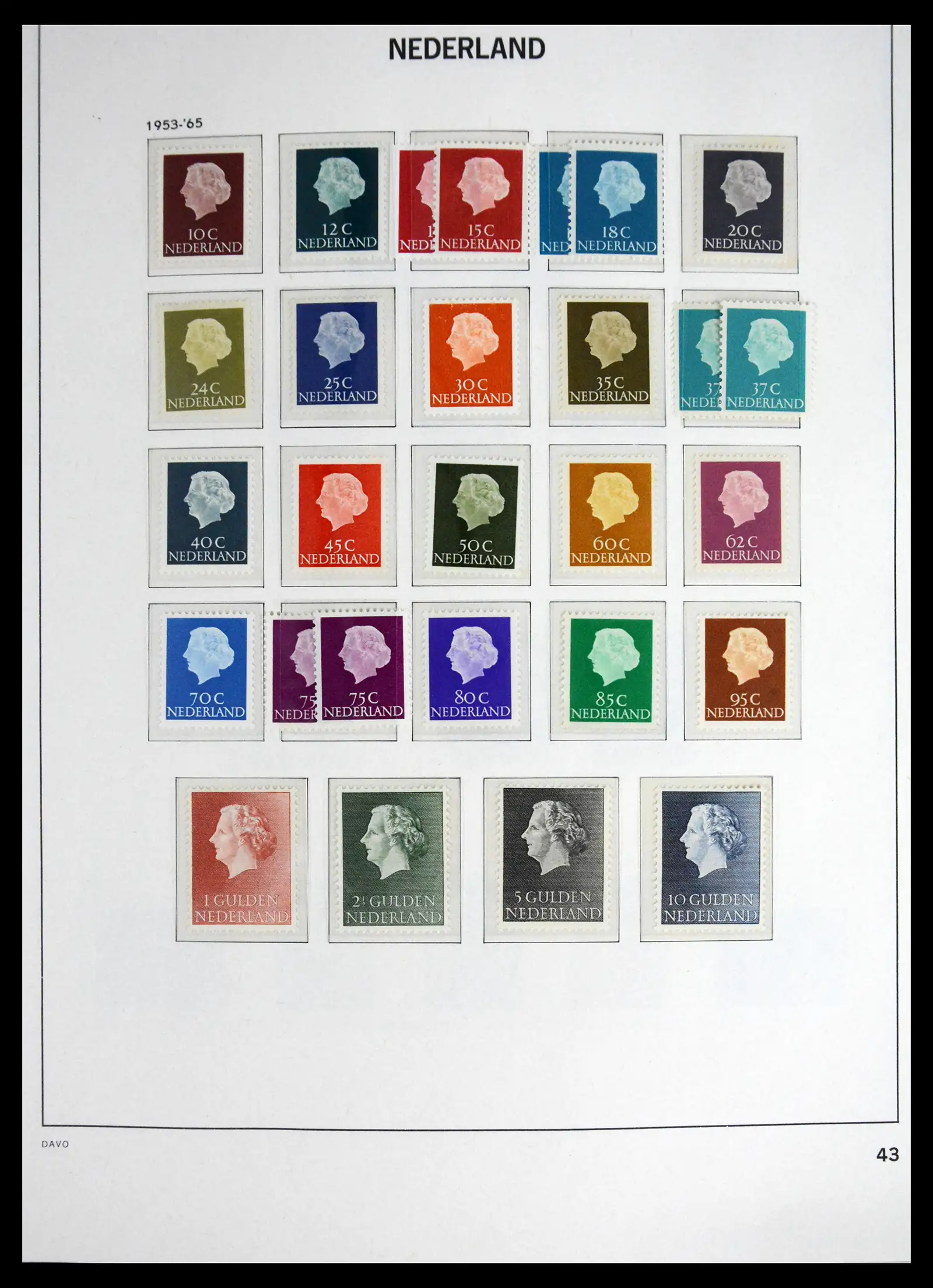 41595 0045 - Postzegelverzameling 41595 Nederland 1852-1977.