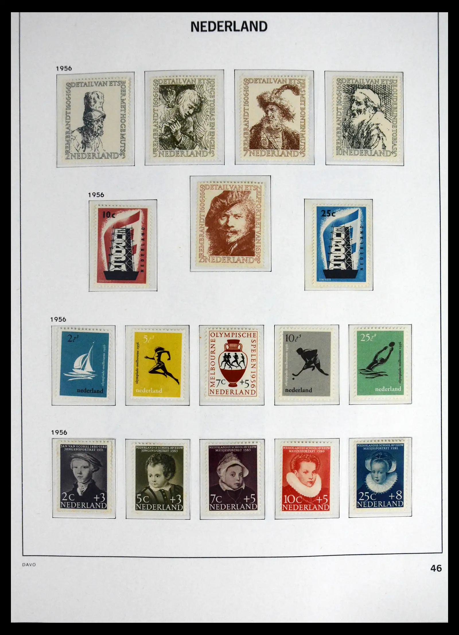 41595 0048 - Postzegelverzameling 41595 Nederland 1852-1977.