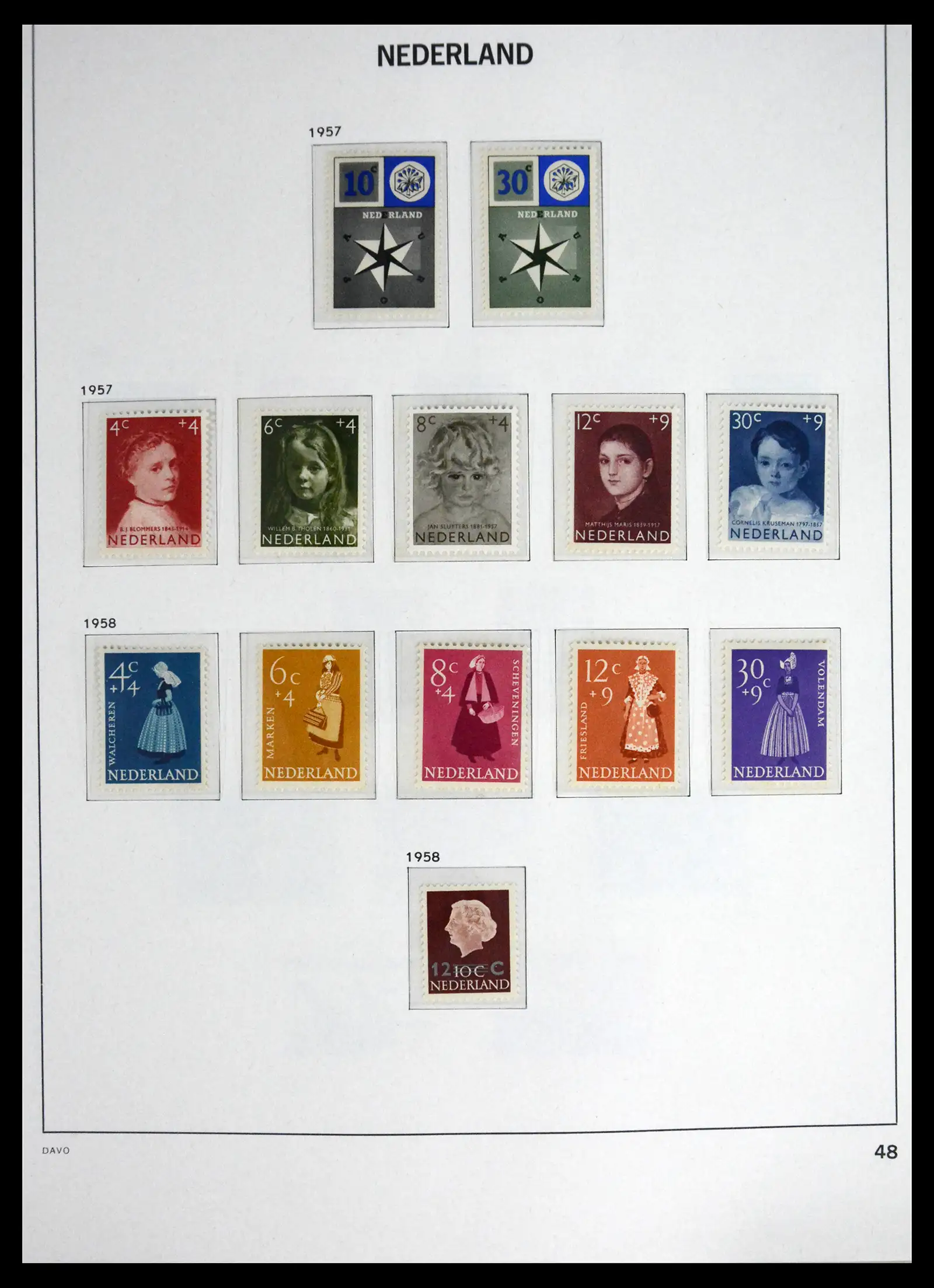 41595 0050 - Postzegelverzameling 41595 Nederland 1852-1977.