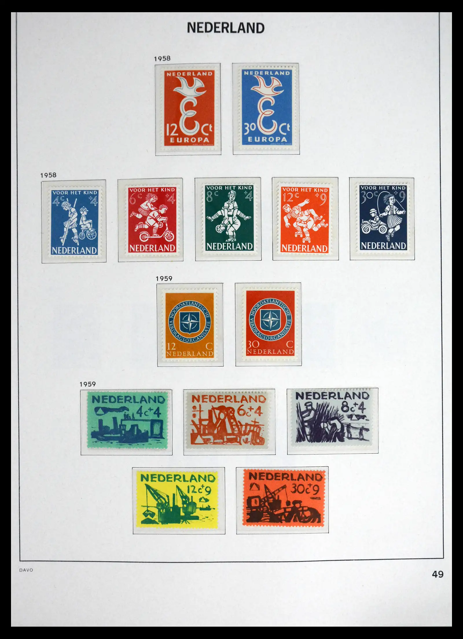 41595 0051 - Postzegelverzameling 41595 Nederland 1852-1977.