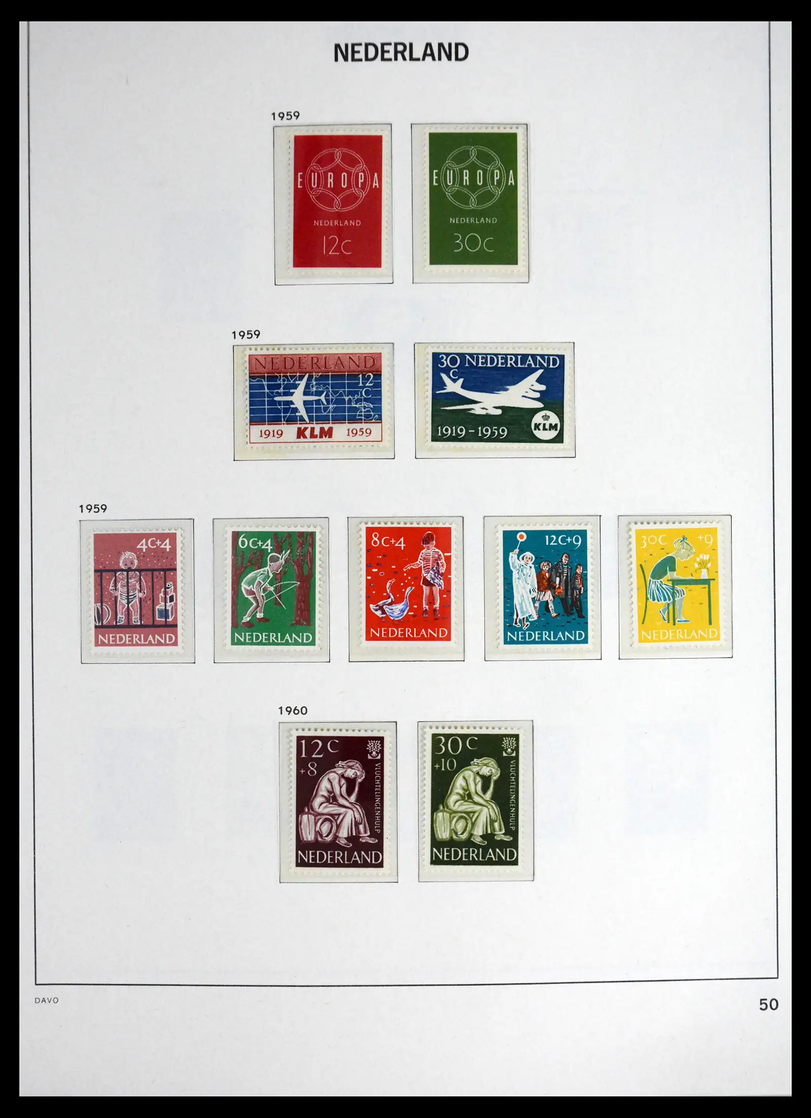 41595 0052 - Postzegelverzameling 41595 Nederland 1852-1977.