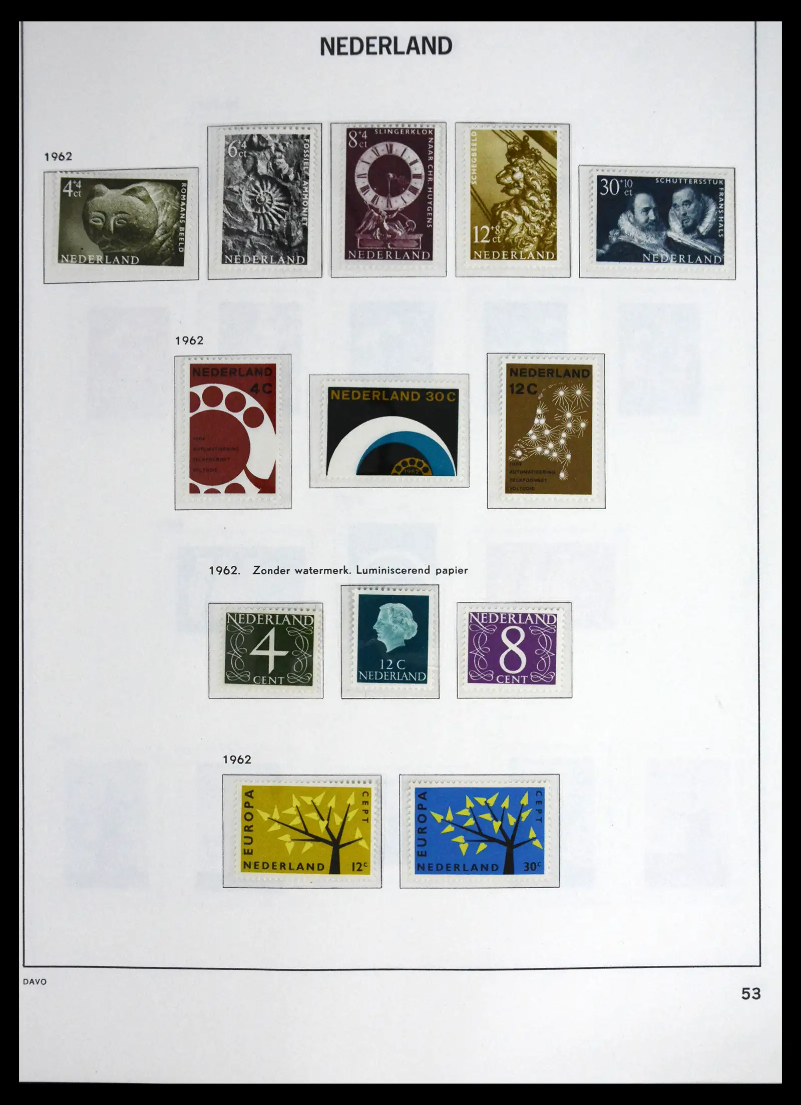 41595 0055 - Postzegelverzameling 41595 Nederland 1852-1977.