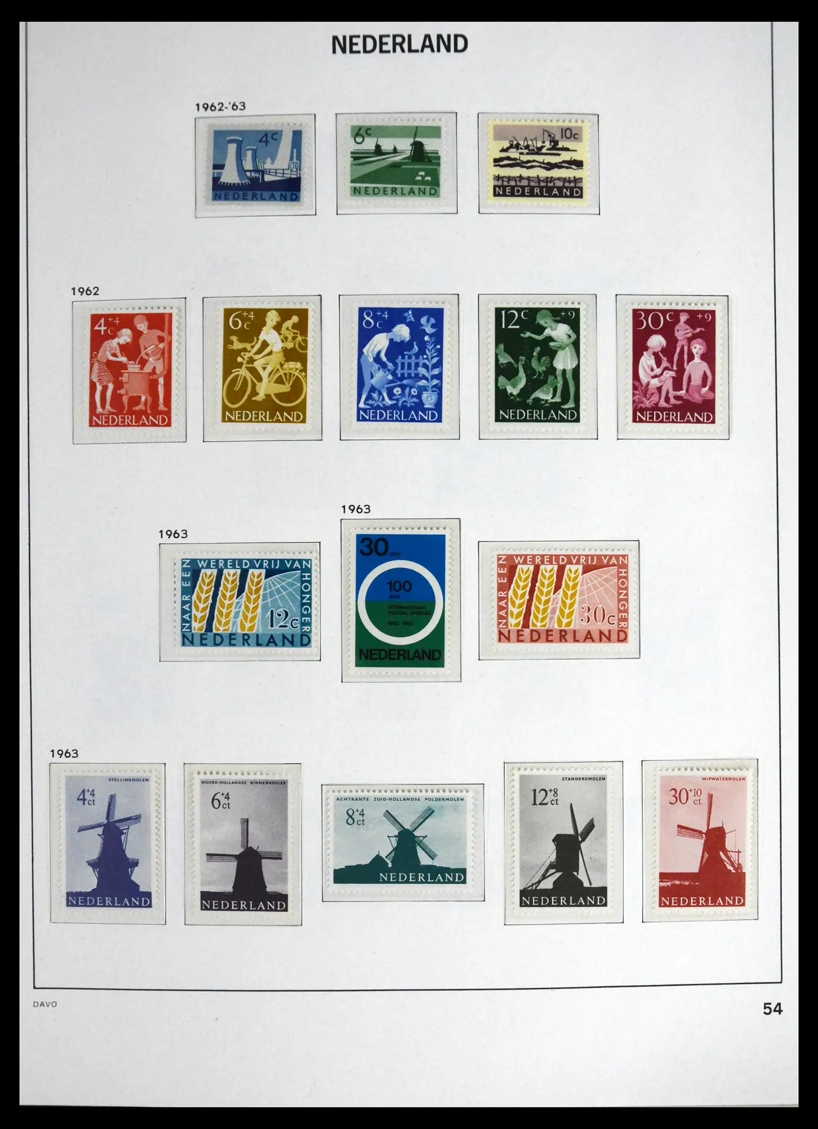 41595 0056 - Postzegelverzameling 41595 Nederland 1852-1977.