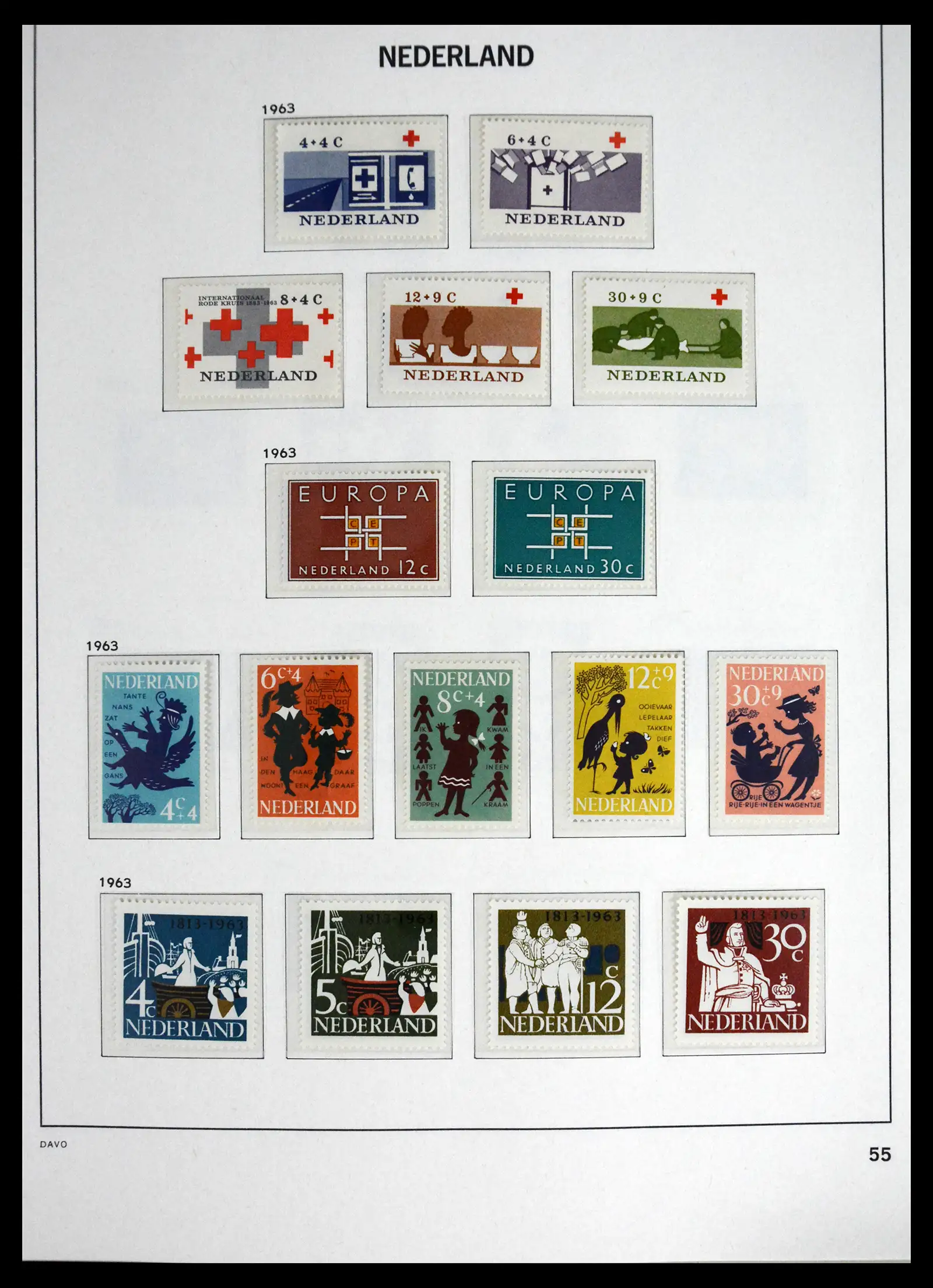 41595 0057 - Postzegelverzameling 41595 Nederland 1852-1977.