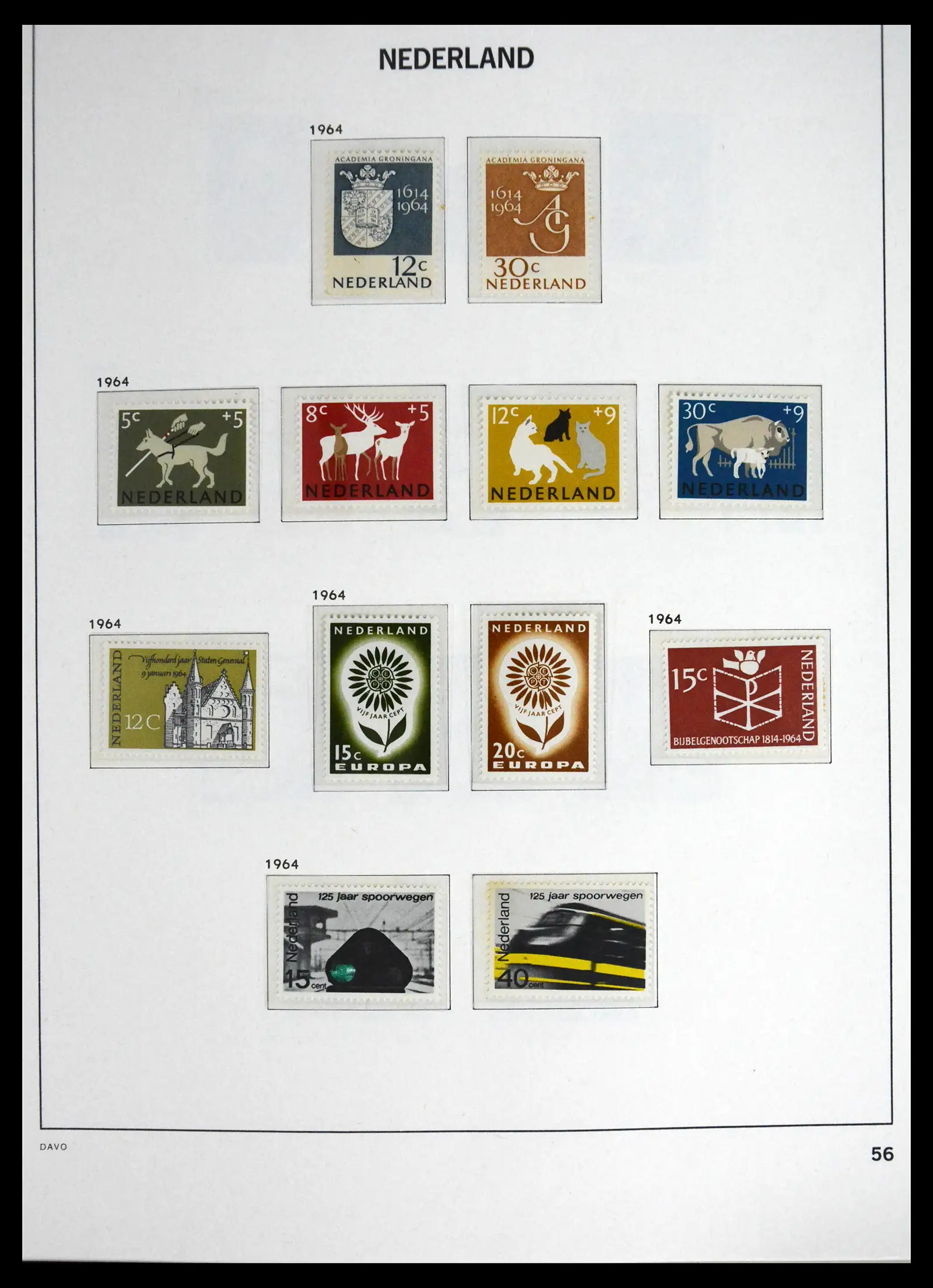 41595 0058 - Postzegelverzameling 41595 Nederland 1852-1977.