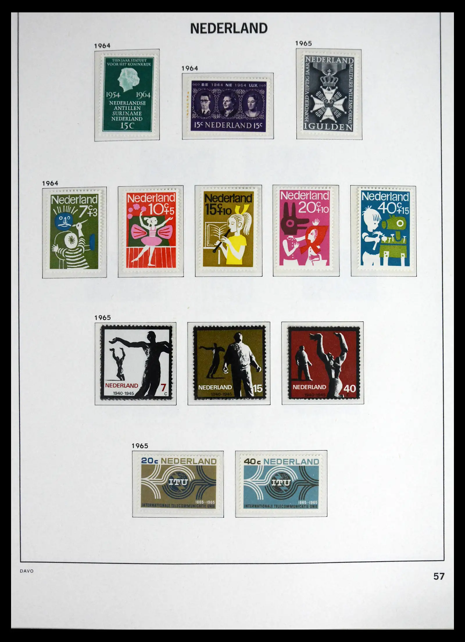 41595 0059 - Postzegelverzameling 41595 Nederland 1852-1977.