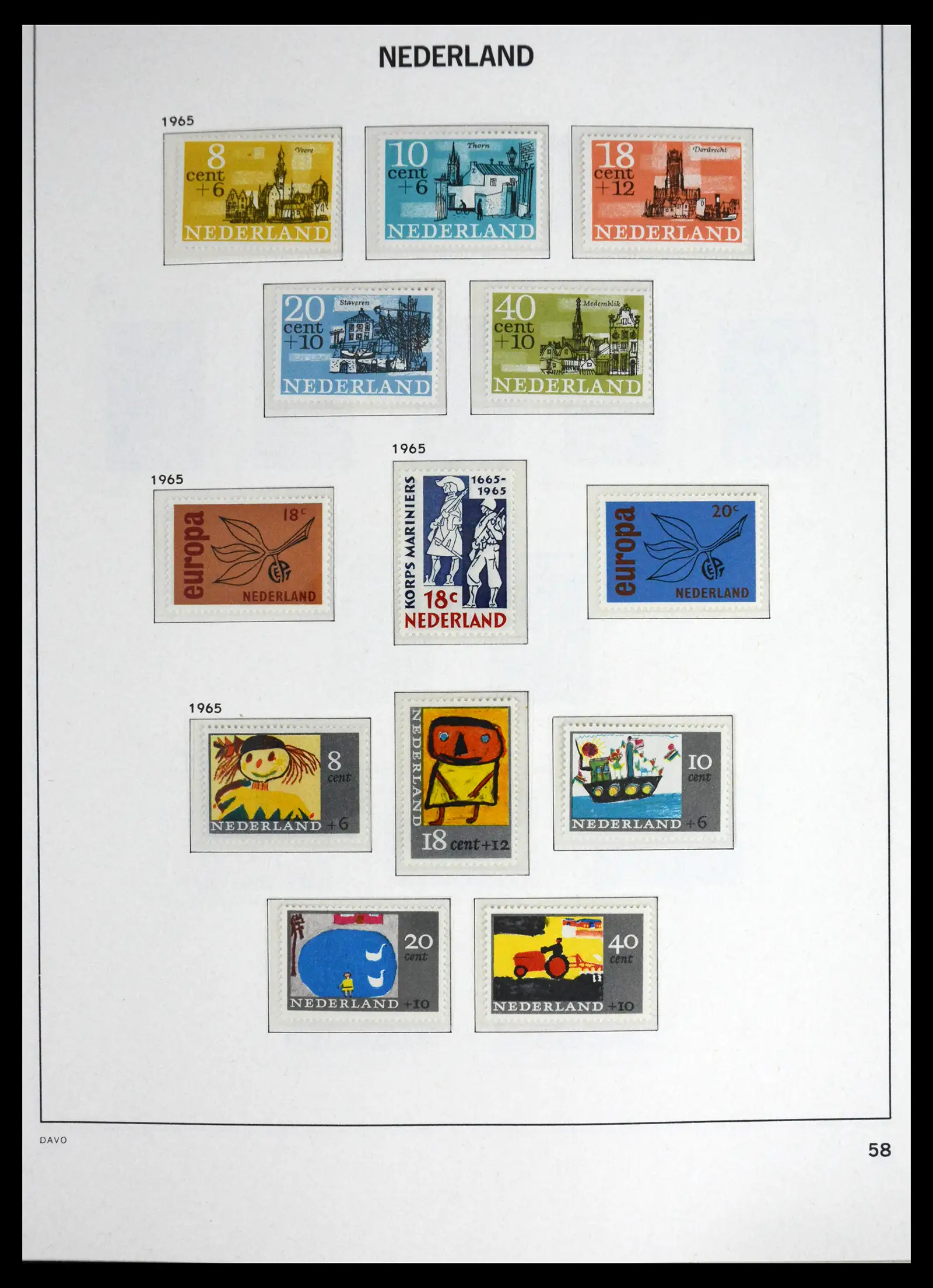 41595 0060 - Postzegelverzameling 41595 Nederland 1852-1977.