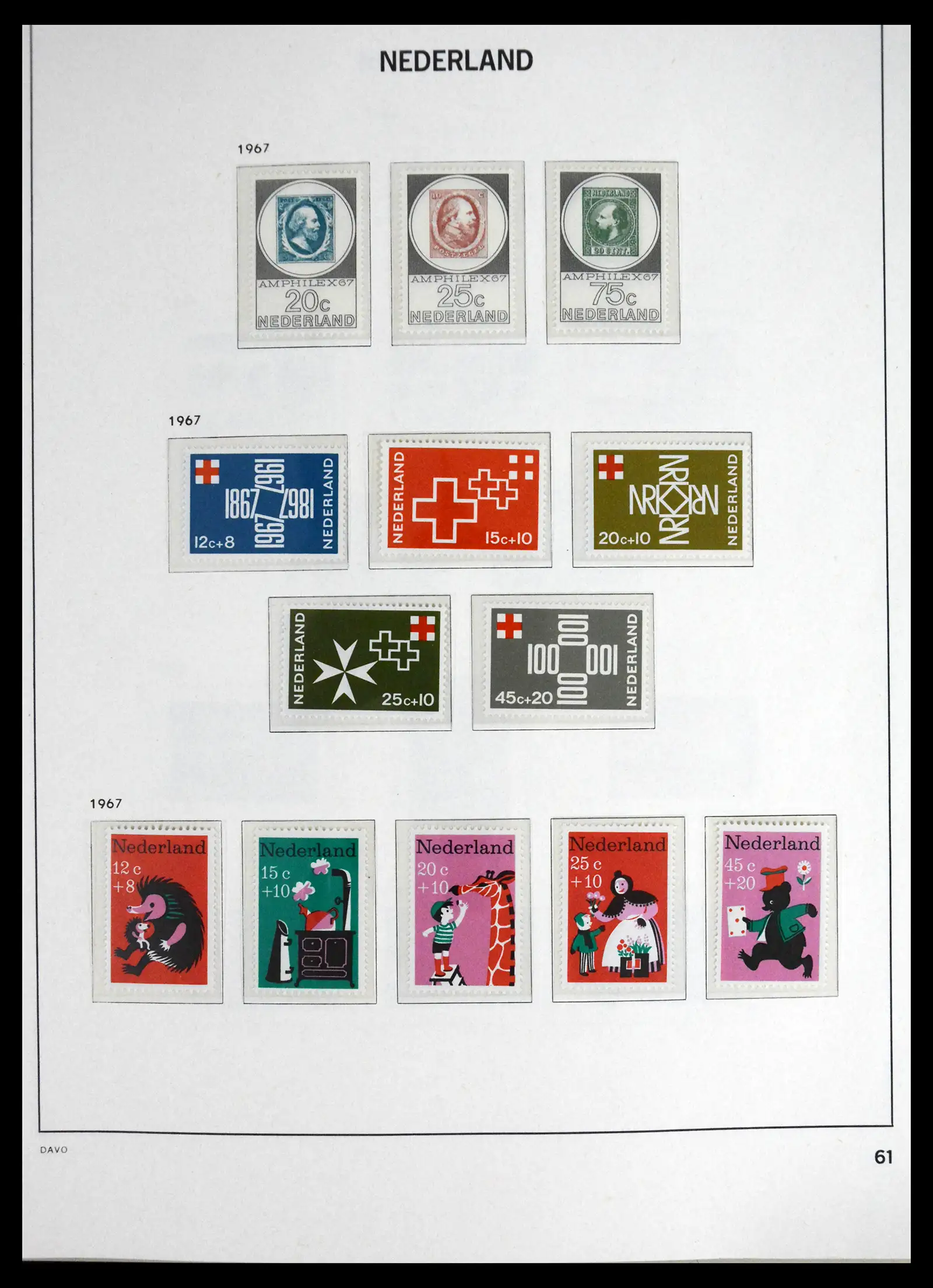 41595 0063 - Postzegelverzameling 41595 Nederland 1852-1977.