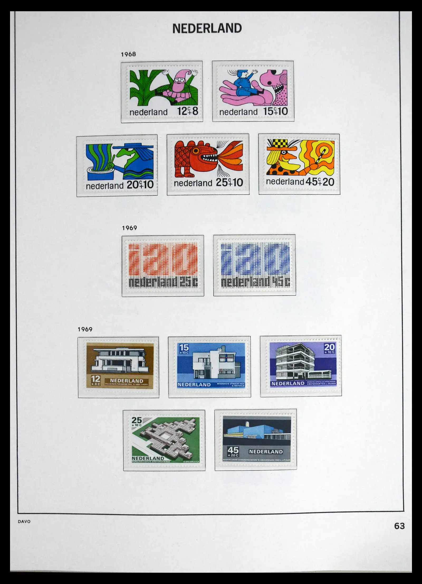 41595 0065 - Postzegelverzameling 41595 Nederland 1852-1977.