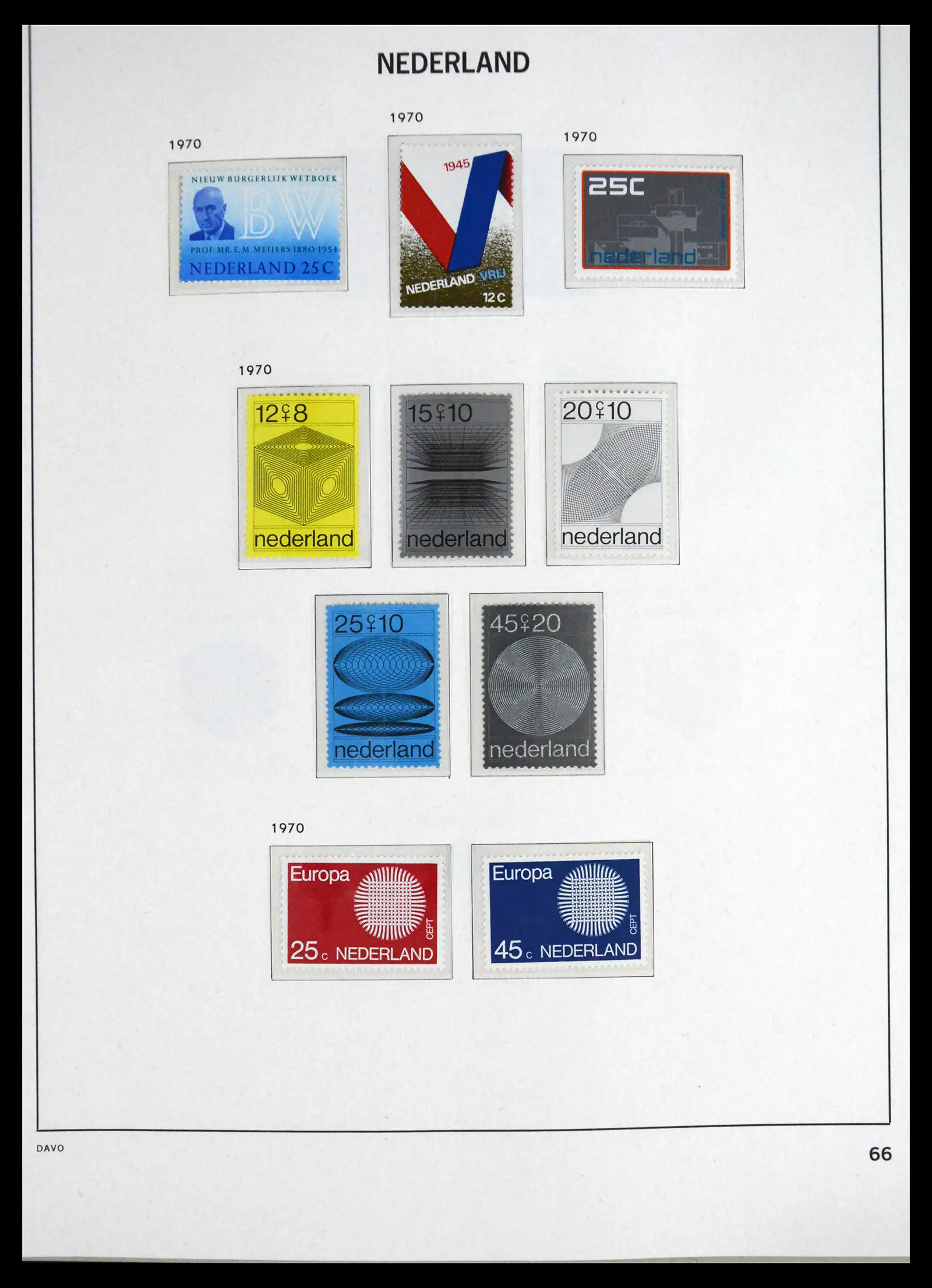 41595 0068 - Postzegelverzameling 41595 Nederland 1852-1977.