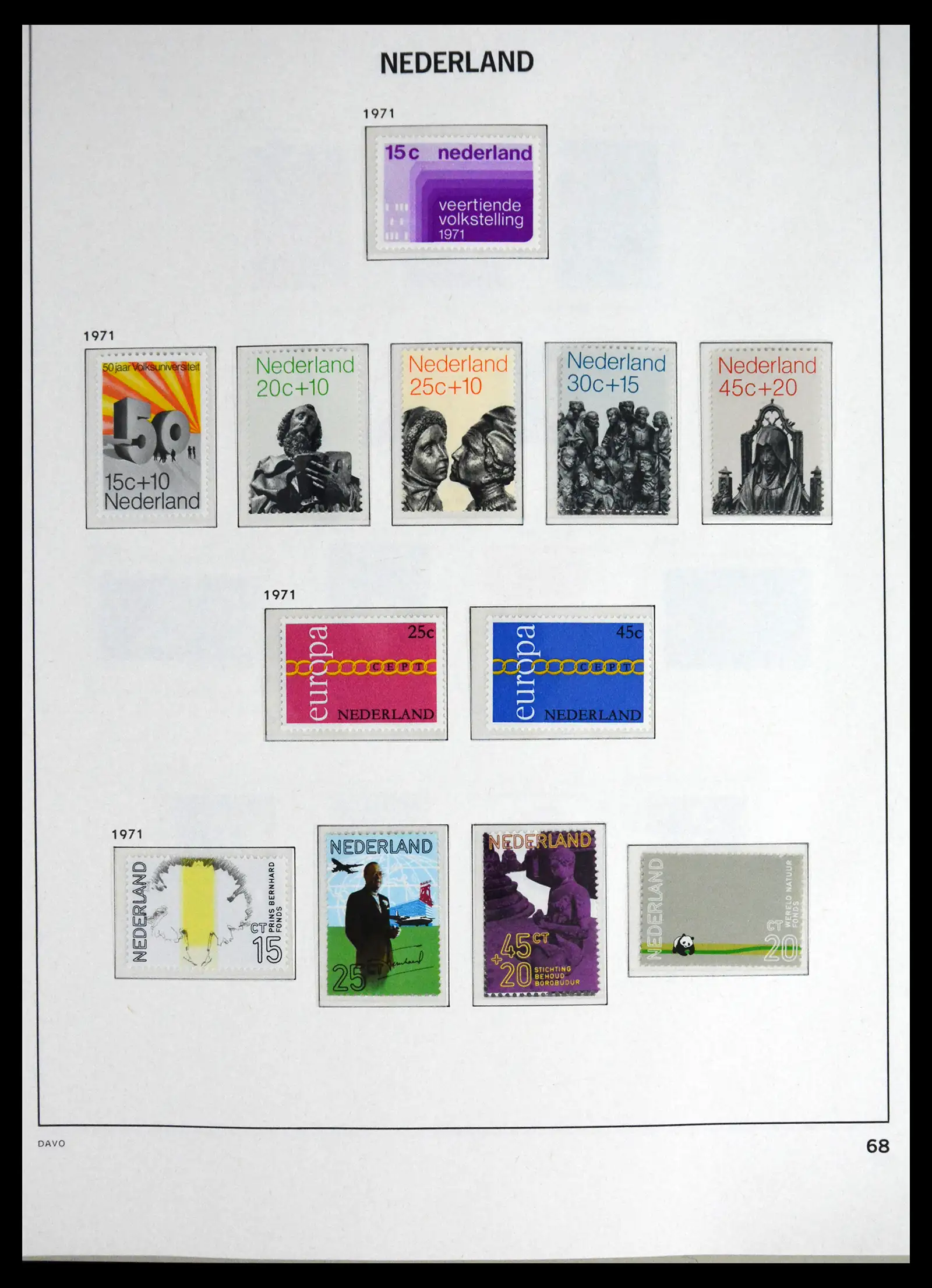 41595 0070 - Postzegelverzameling 41595 Nederland 1852-1977.