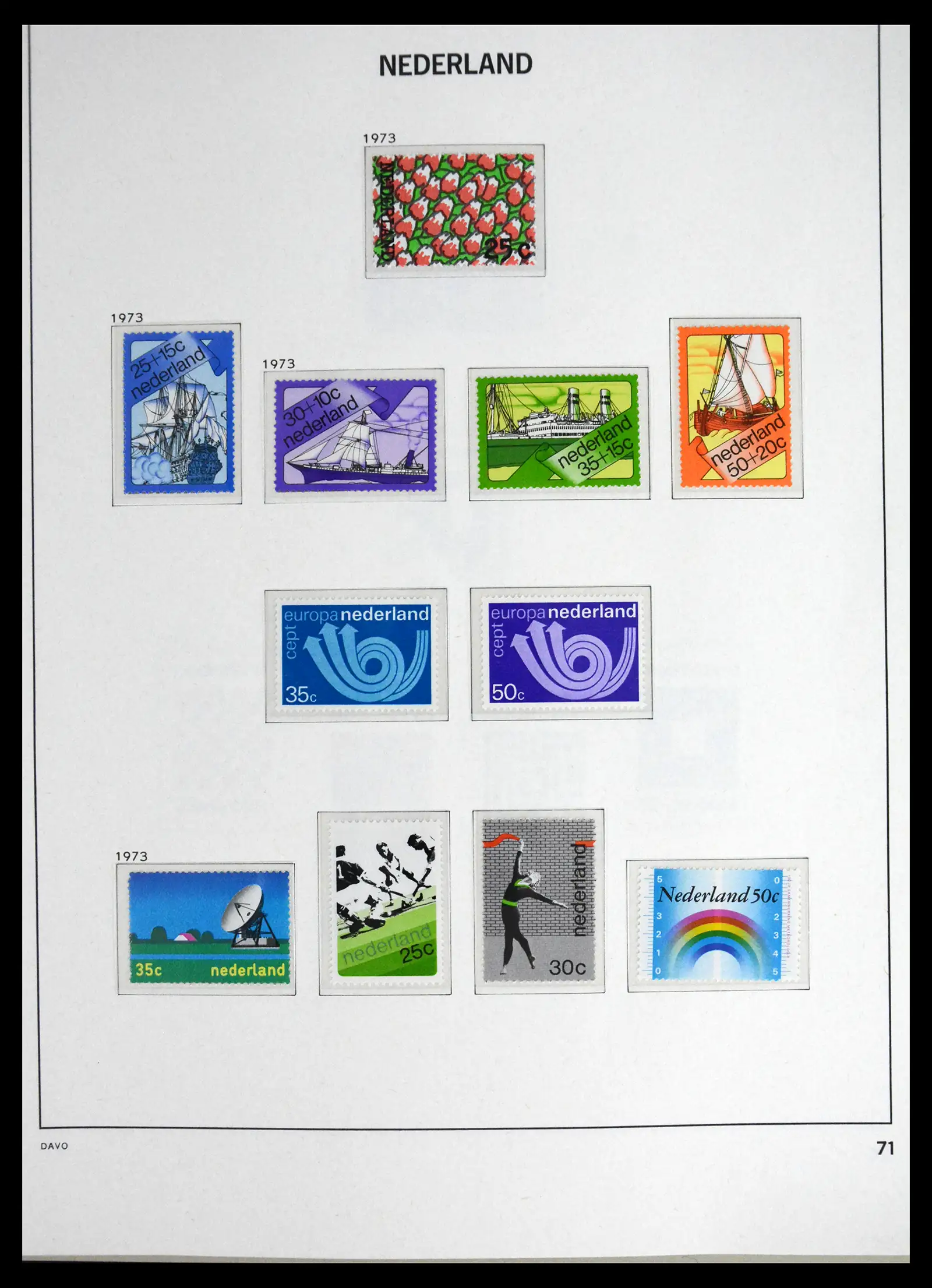 41595 0073 - Postzegelverzameling 41595 Nederland 1852-1977.
