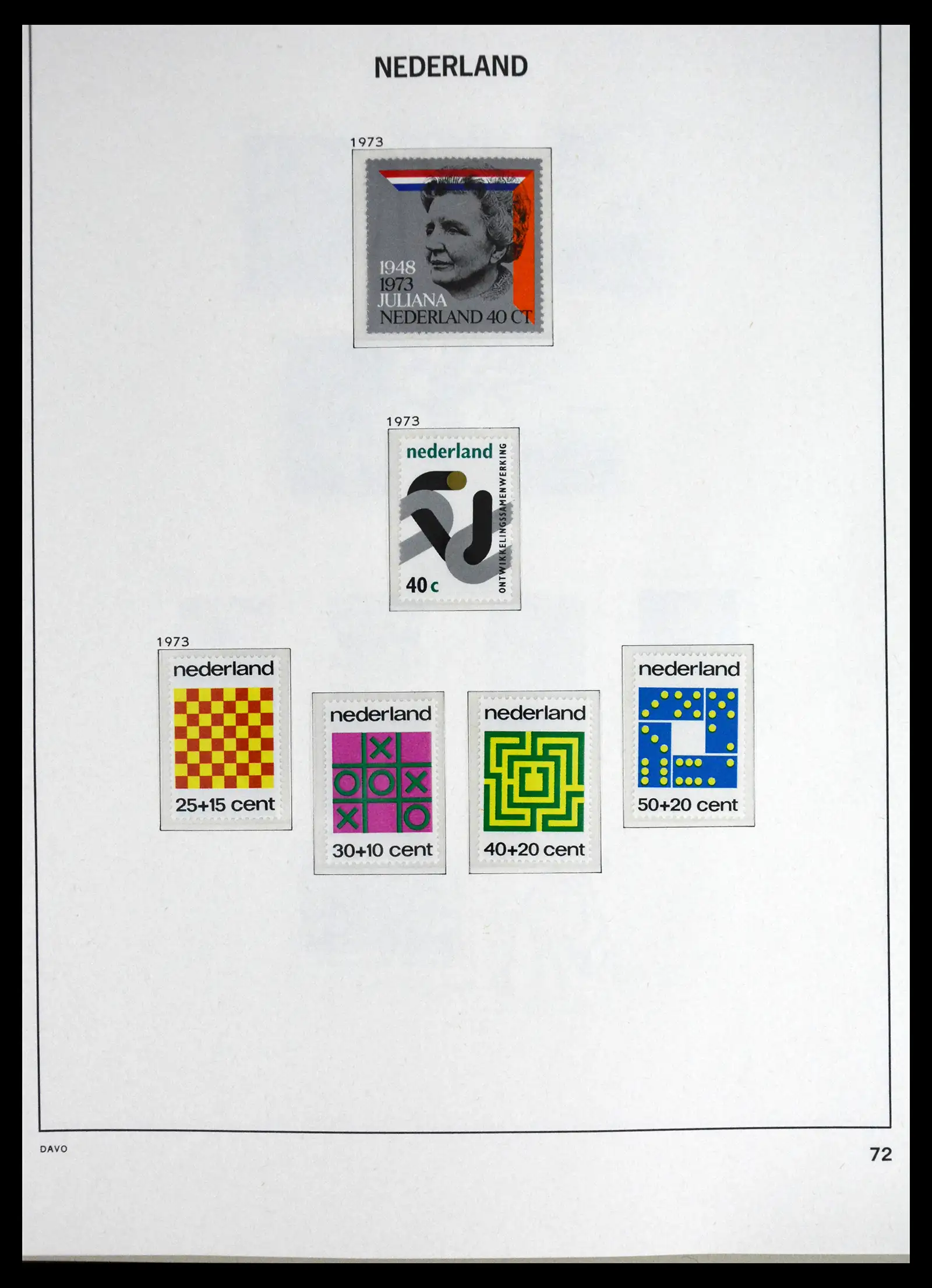 41595 0074 - Postzegelverzameling 41595 Nederland 1852-1977.